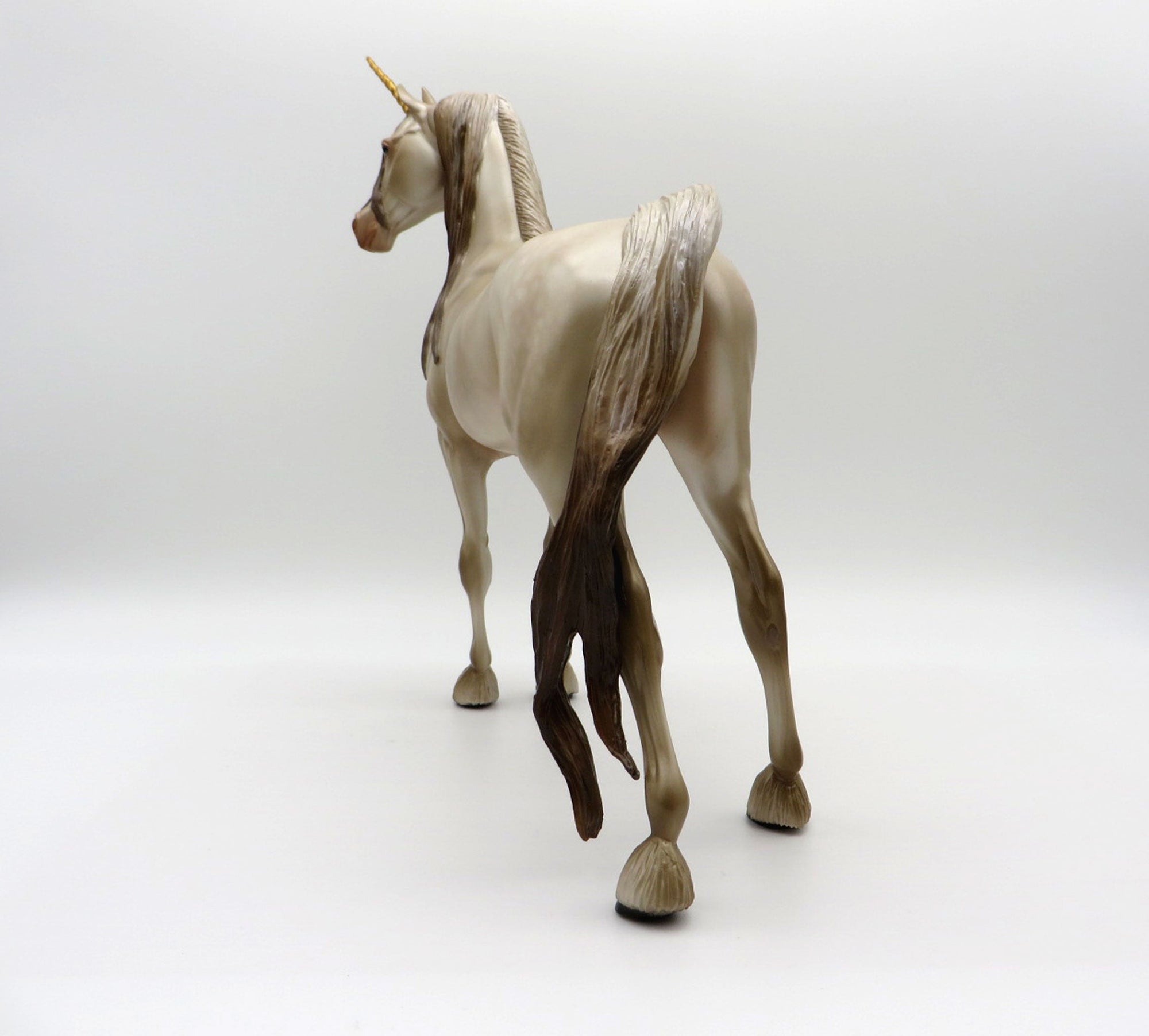 Golden-OOAK Champagne Arabian Unicorn By Audrey Dixon 4/13/21