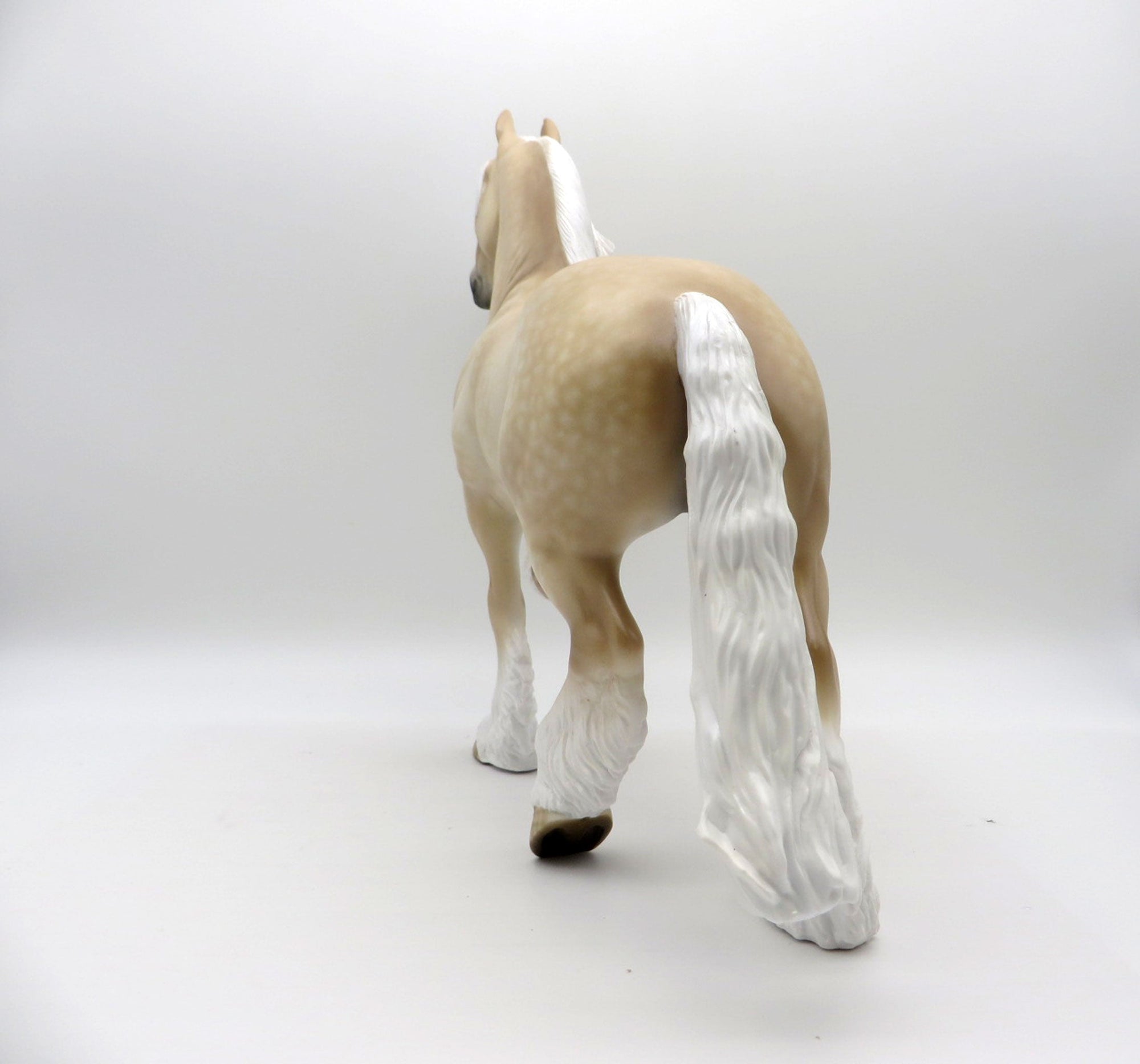 Gomer-OOAK Dapple Palomino Trotting Drafter Painted by Sheryl Leisure 1/3/22