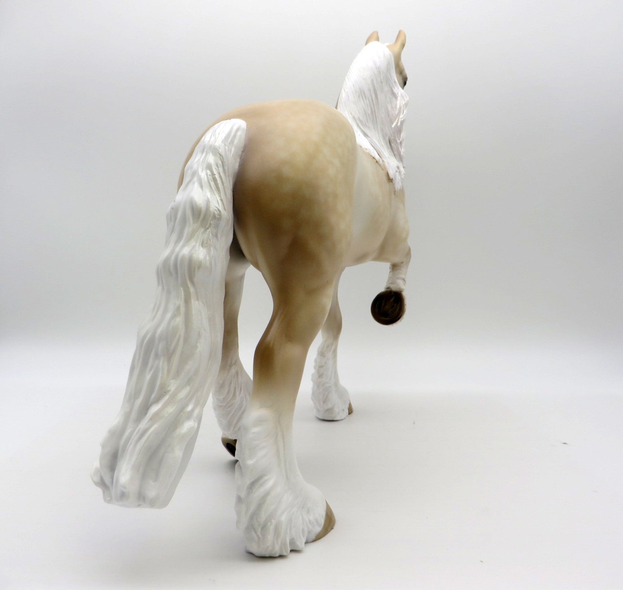 Gomer-OOAK Dapple Palomino Trotting Drafter Painted by Sheryl Leisure 1/3/22