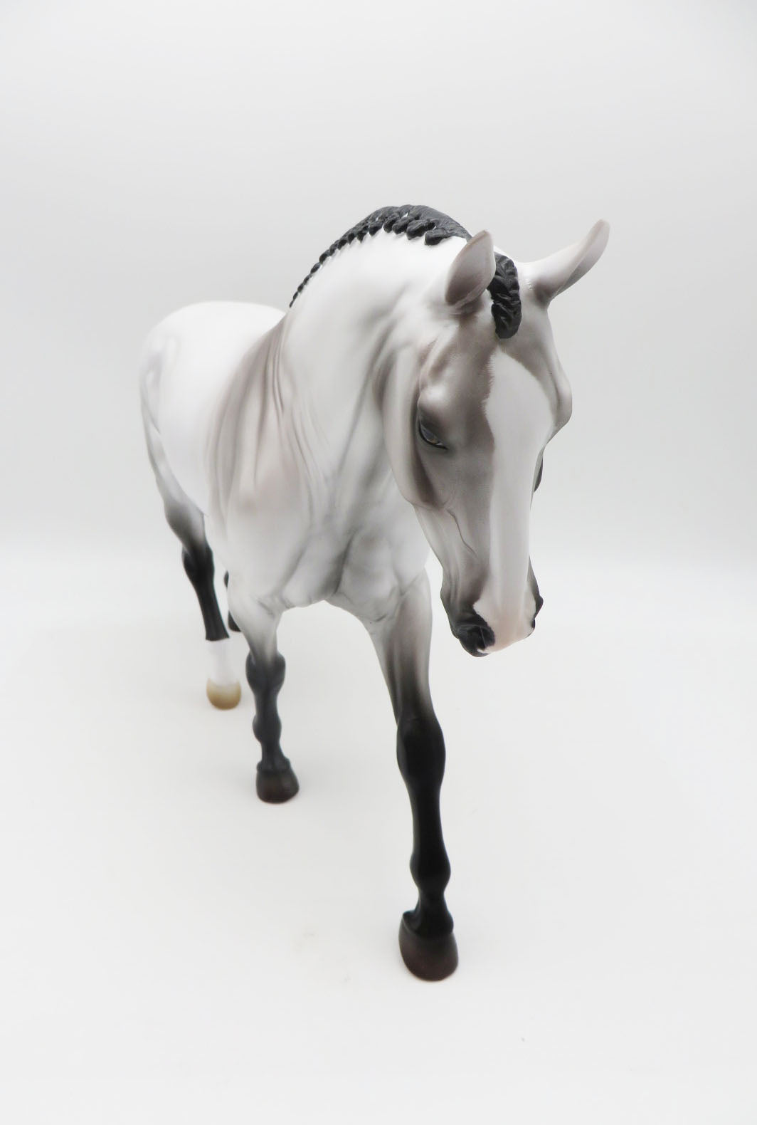 Good In Red - OOAK - Pearl Grey with Red Reactive Blacklight Irish Draught - by Ashley Palmer - MM22