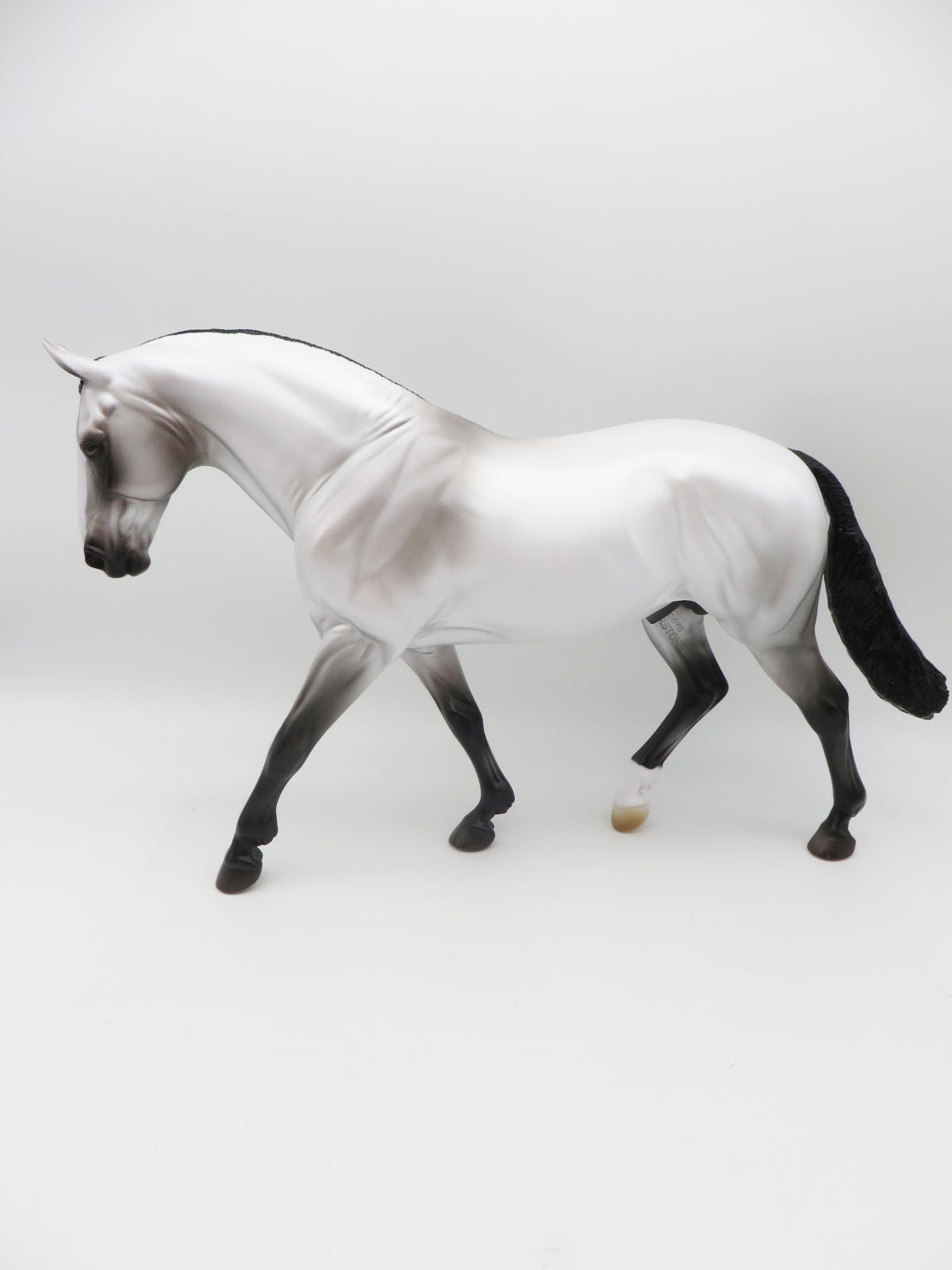 Good In Red - OOAK - Pearl Grey with Red Reactive Blacklight Irish Draught - by Ashley Palmer - MM22