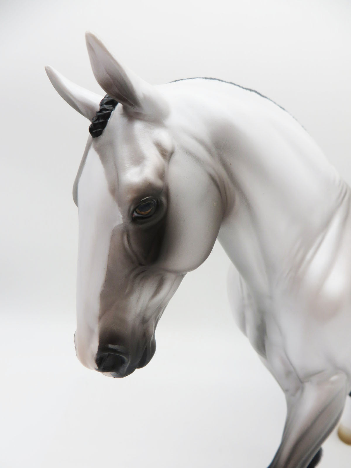 Good In Red - OOAK - Pearl Grey with Red Reactive Blacklight Irish Draught - by Ashley Palmer - MM22