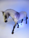 Good In Red - OOAK - Pearl Grey with Red Reactive Blacklight Irish Draught - by Ashley Palmer - MM22