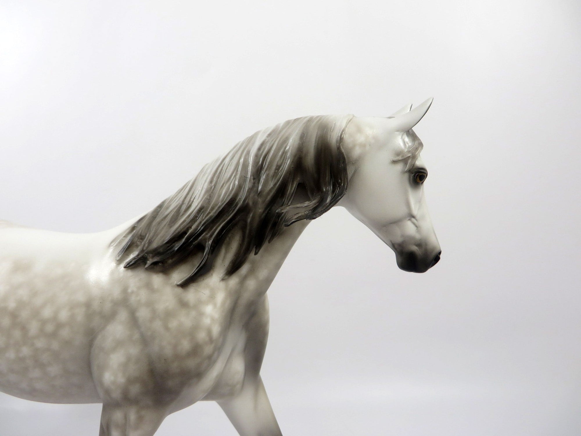 Grey Malkin-OOAK Dapple Grey Pony Painted by Sheryl Leisure 2/18/21