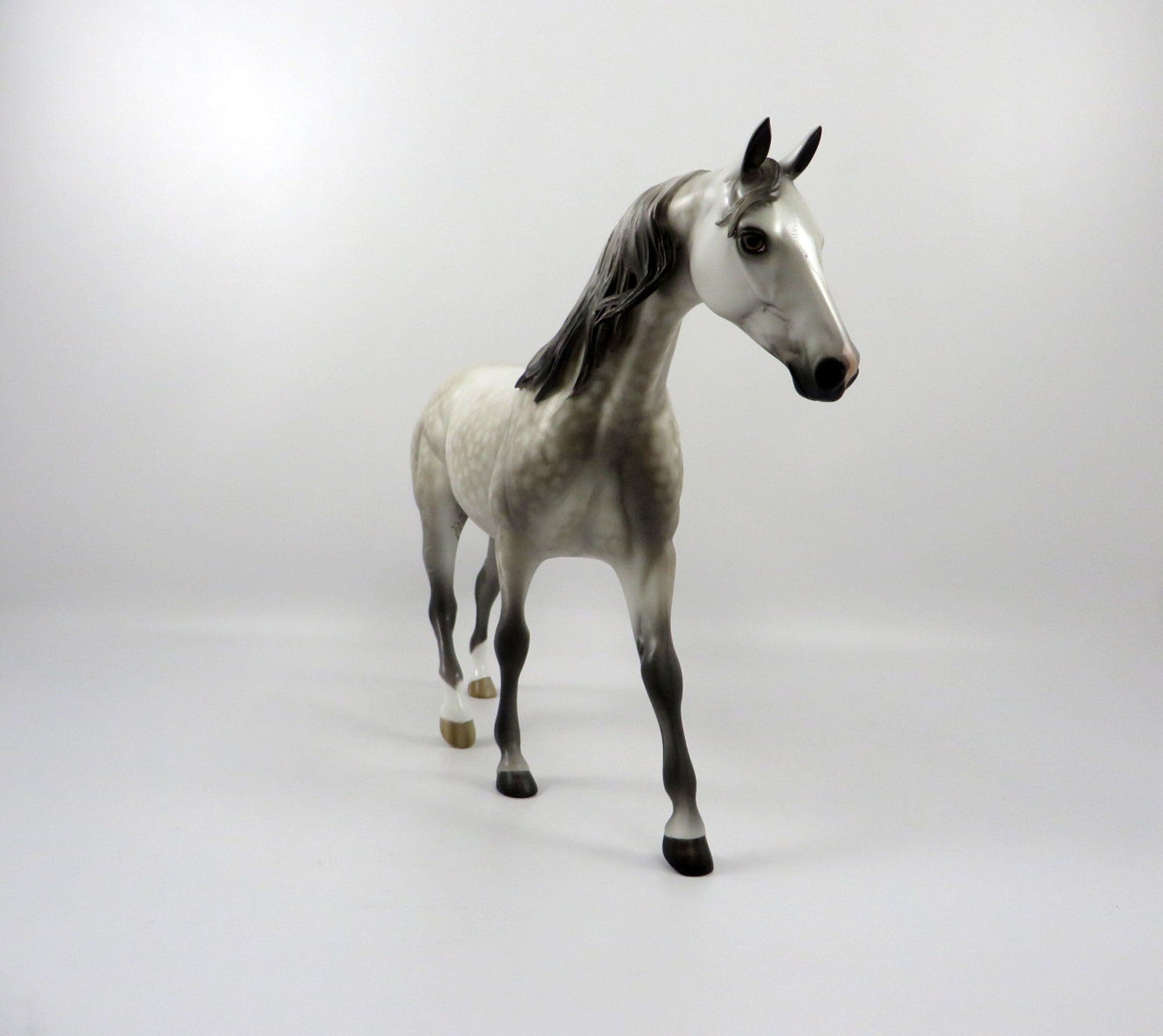 Grey Malkin-OOAK Dapple Grey Pony Painted by Sheryl Leisure 2/18/21
