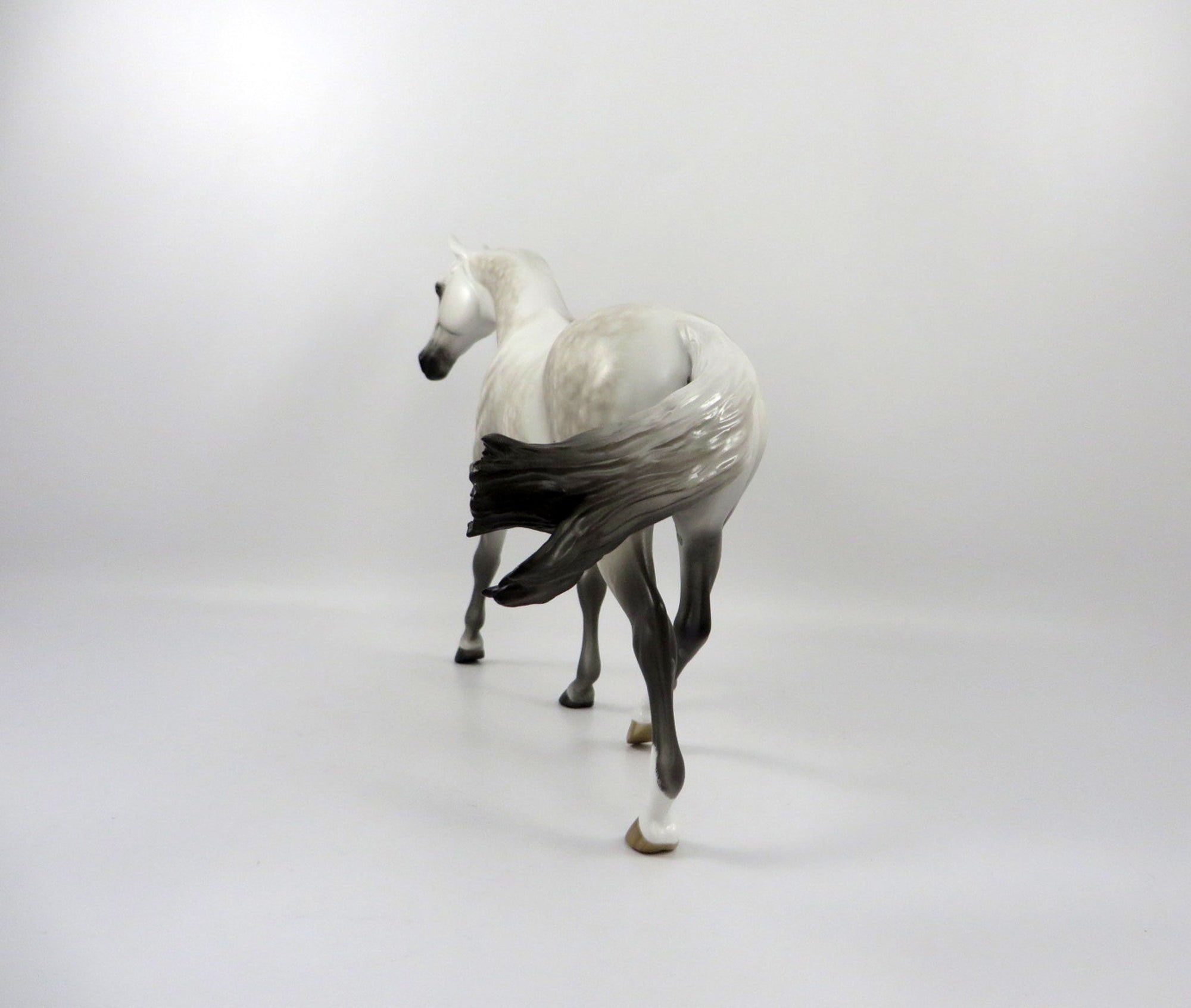 Grey Malkin-OOAK Dapple Grey Pony Painted by Sheryl Leisure 2/18/21