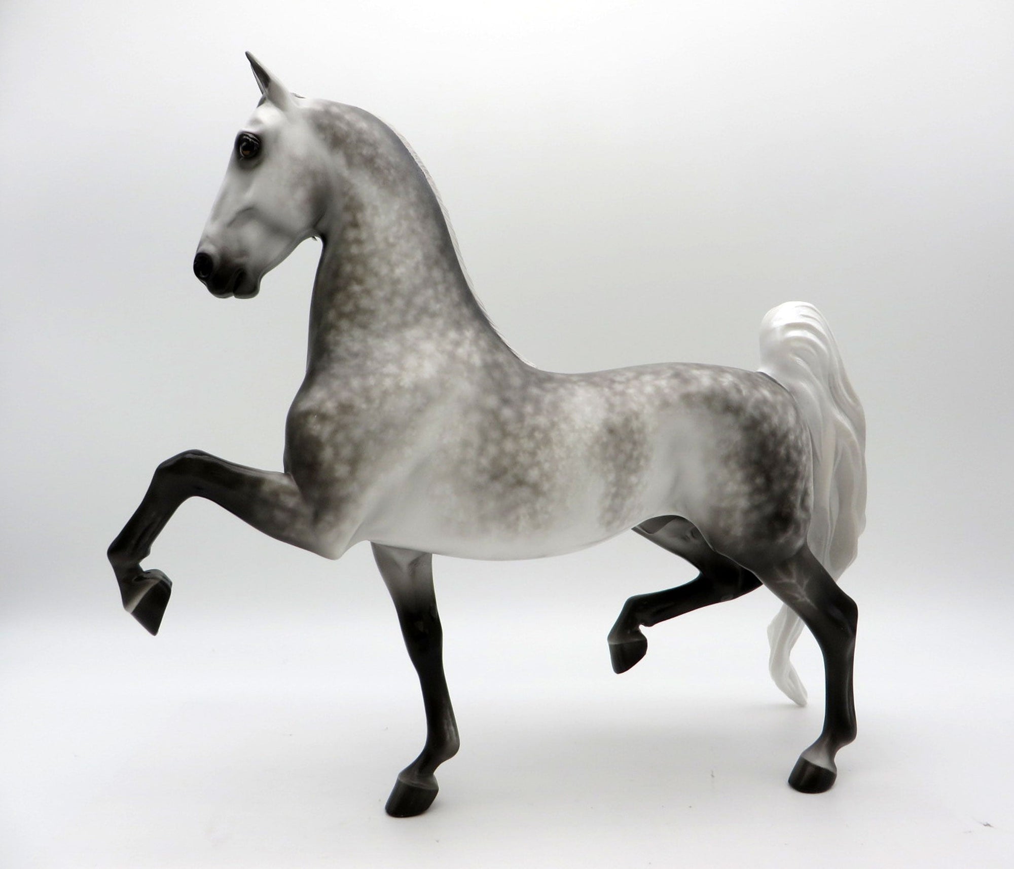 Griffith-OOAK Star Dapple Grey Saddlebred Painted by Sheryl Leisure 1/3/22