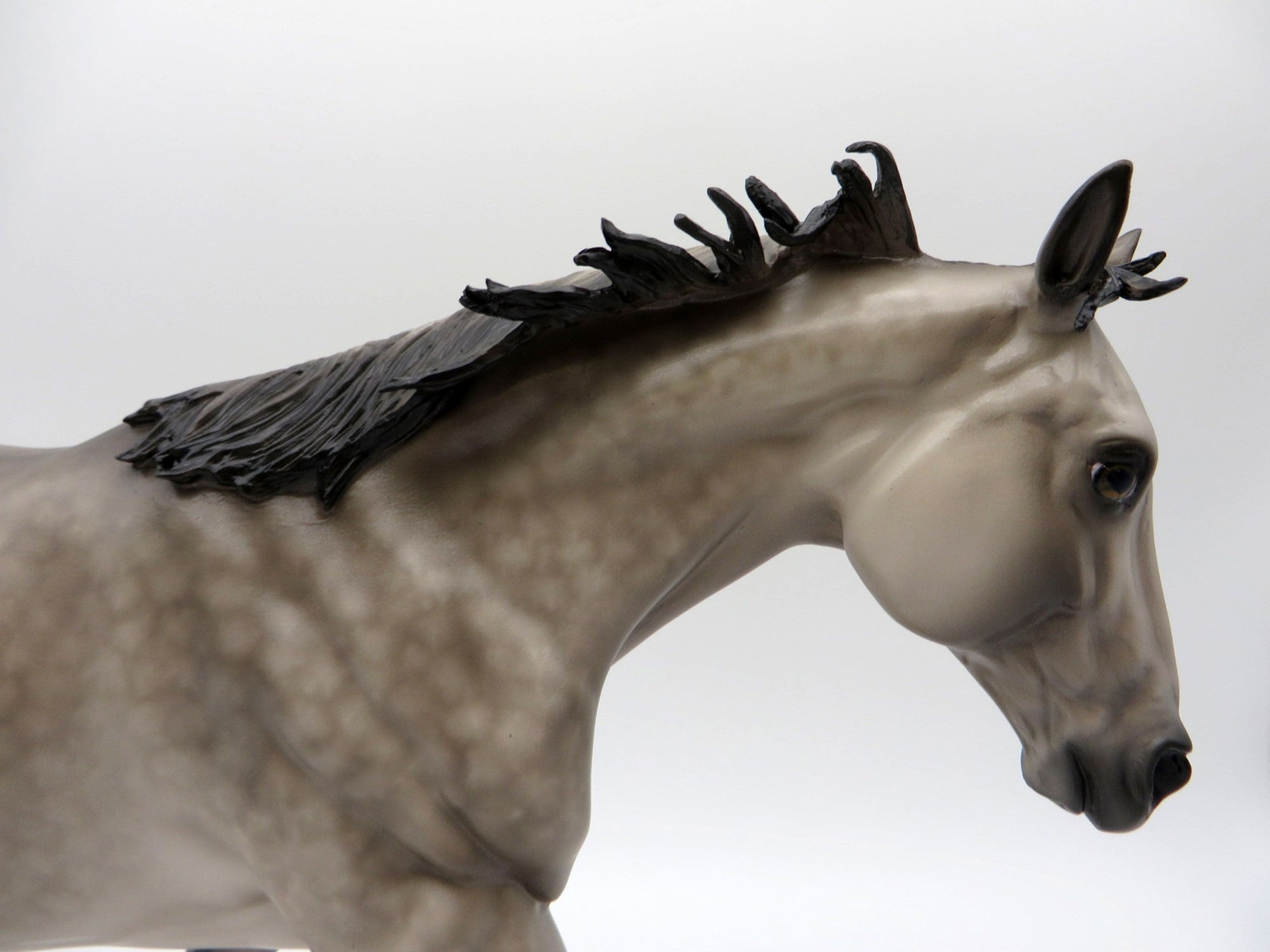 Gun Smoke-OOAK Dapple Grey Running Stock Horse Painted by Sheryl Leisure 1/10/21