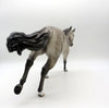 Gun Smoke-OOAK Dapple Grey Running Stock Horse Painted by Sheryl Leisure 1/10/21
