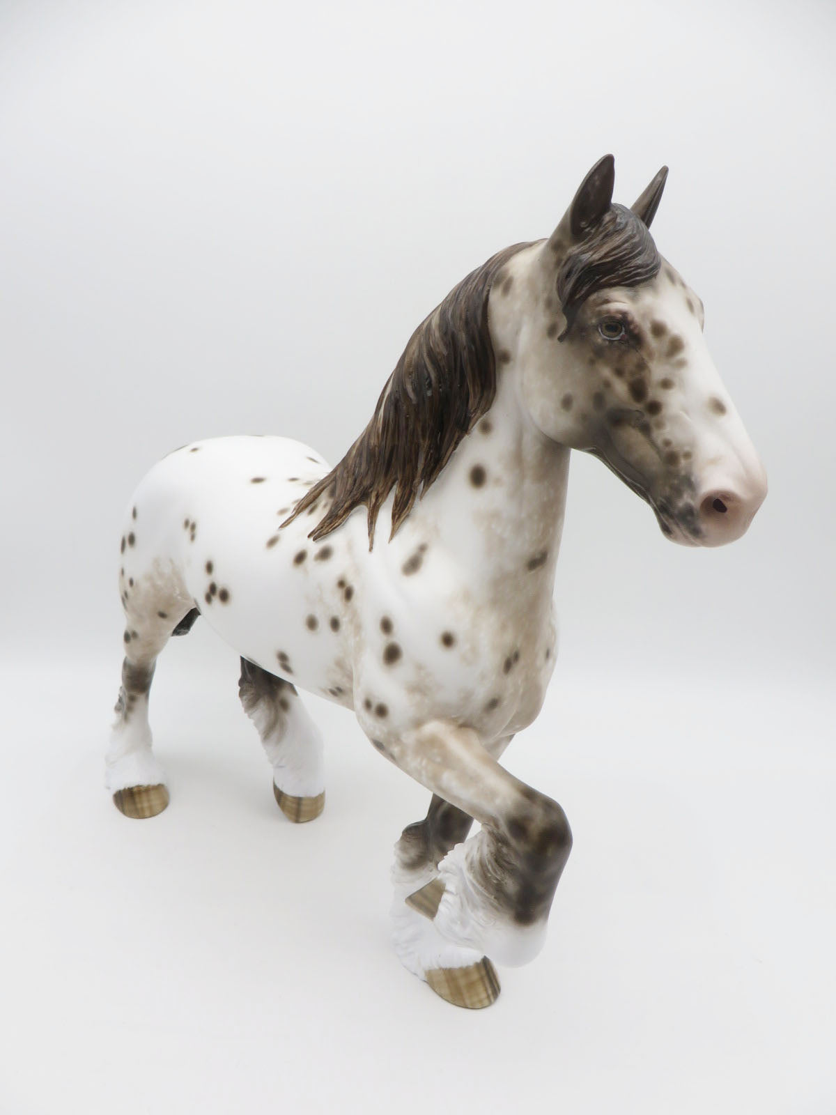 Haywire -OOAK  Loud Appaloosa Trotting Drafter Painted by Sheryl Leisure 9/19/22