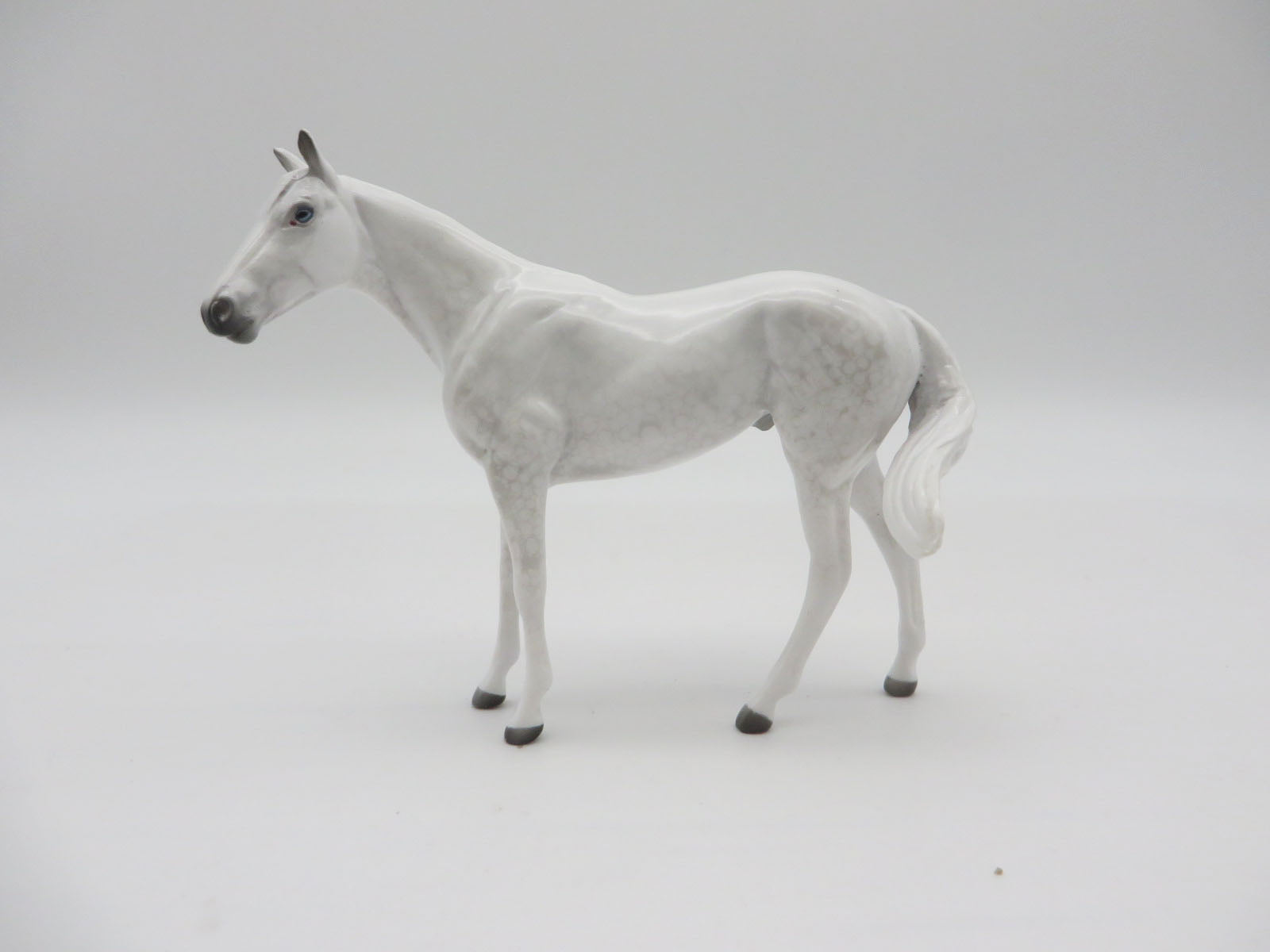 HORSE - LE 10 Dapple Grey Thoroughbred Chip by Jess Hamill LHS 22