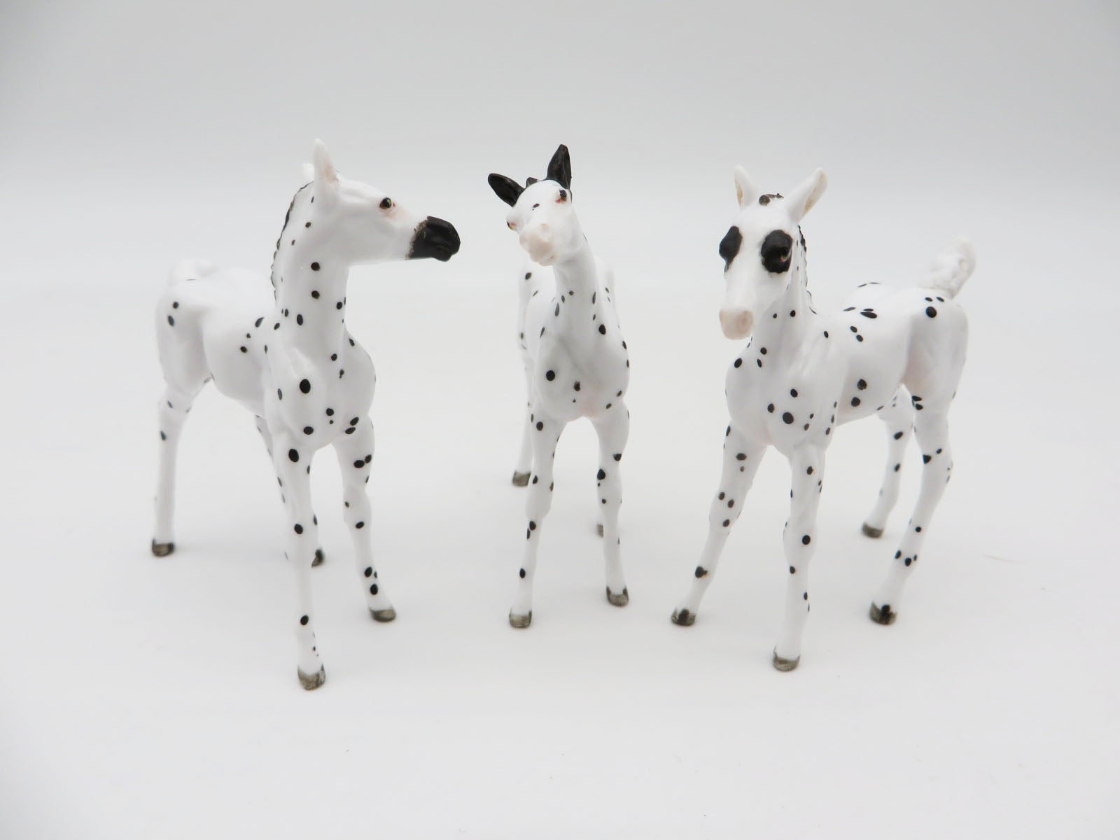 HEAR NO EVIL, SEE NO EVIL, SPEAK NO EVIL - OOAK - CUSTOMIZED CHIP FOAL SET - PAINTED BY ANDREA THOMASON - MM22