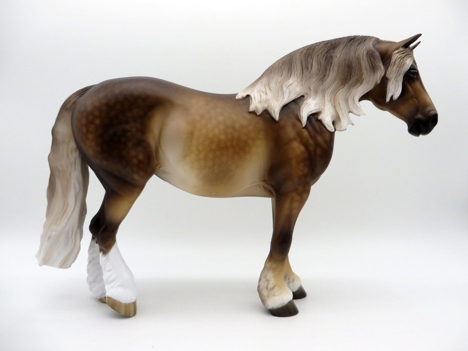 Heiress-OOAK Dapple Sooty Palomino Heavy Draft Mare Painted by Sheryl Leisure 8/1/21