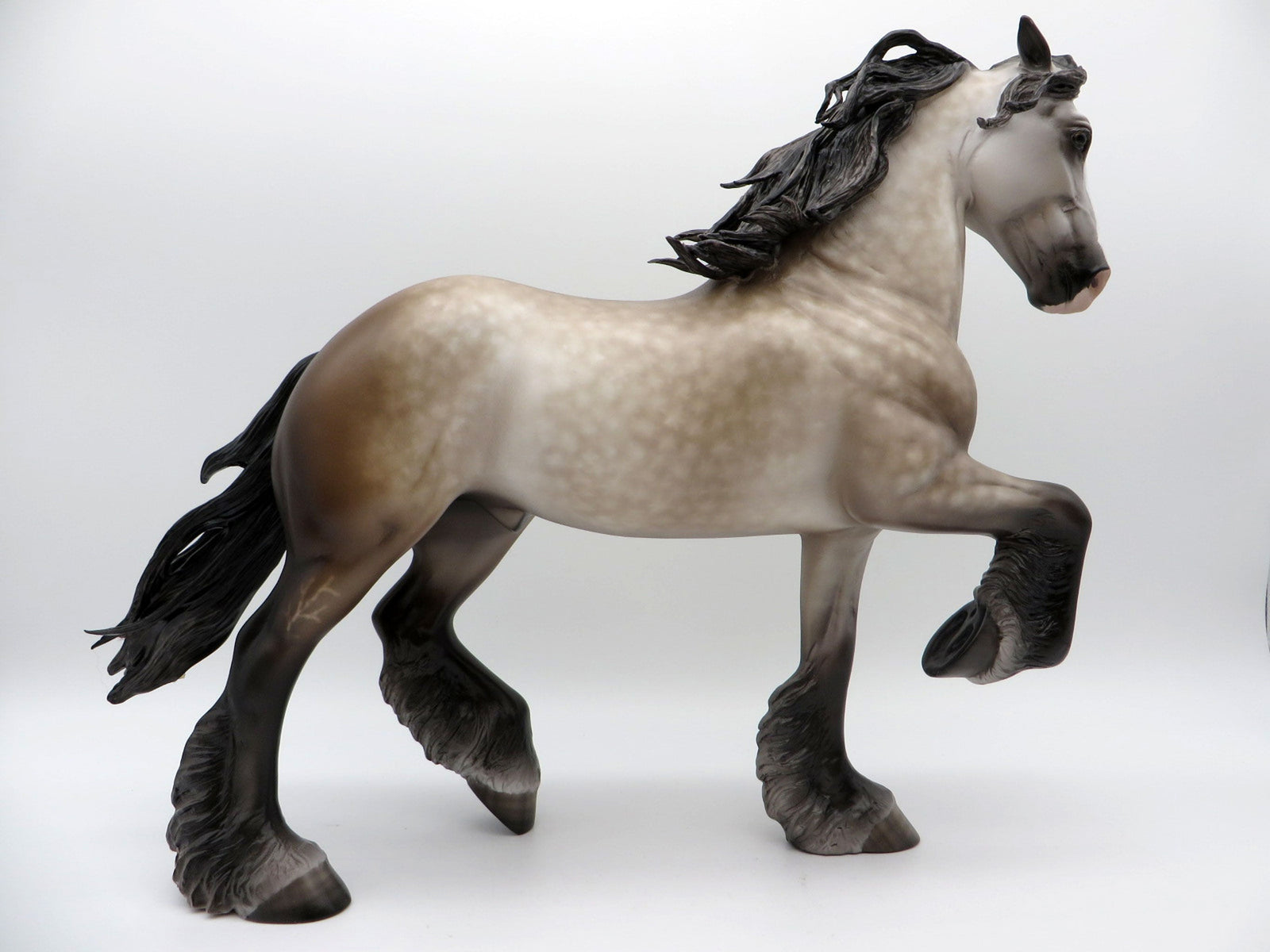 Hemingway- OOAK Dapple Grey Trotting Drafter Painted By Sheryl Leisure EQ 21