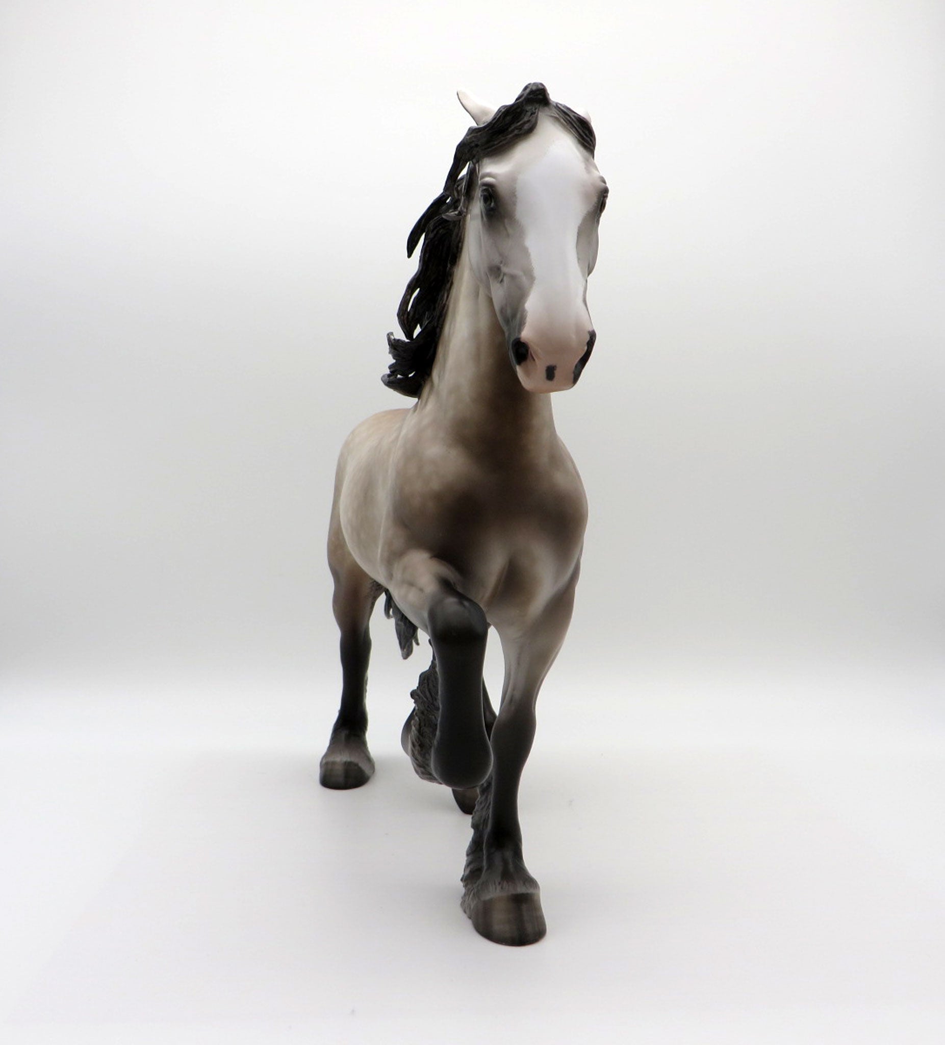 Hemingway- OOAK Dapple Grey Trotting Drafter Painted By Sheryl Leisure EQ 21