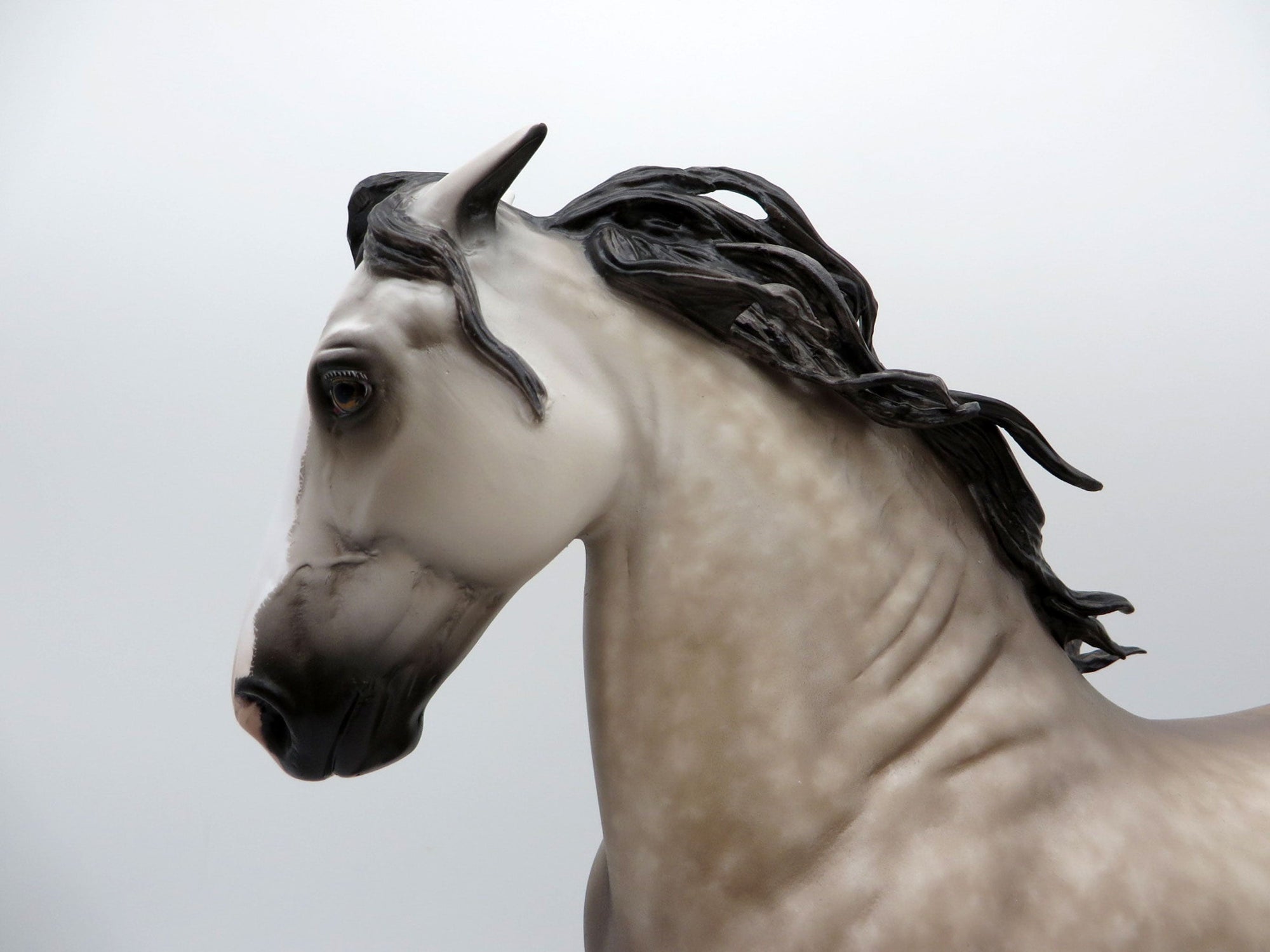 Hemingway- OOAK Dapple Grey Trotting Drafter Painted By Sheryl Leisure EQ 21