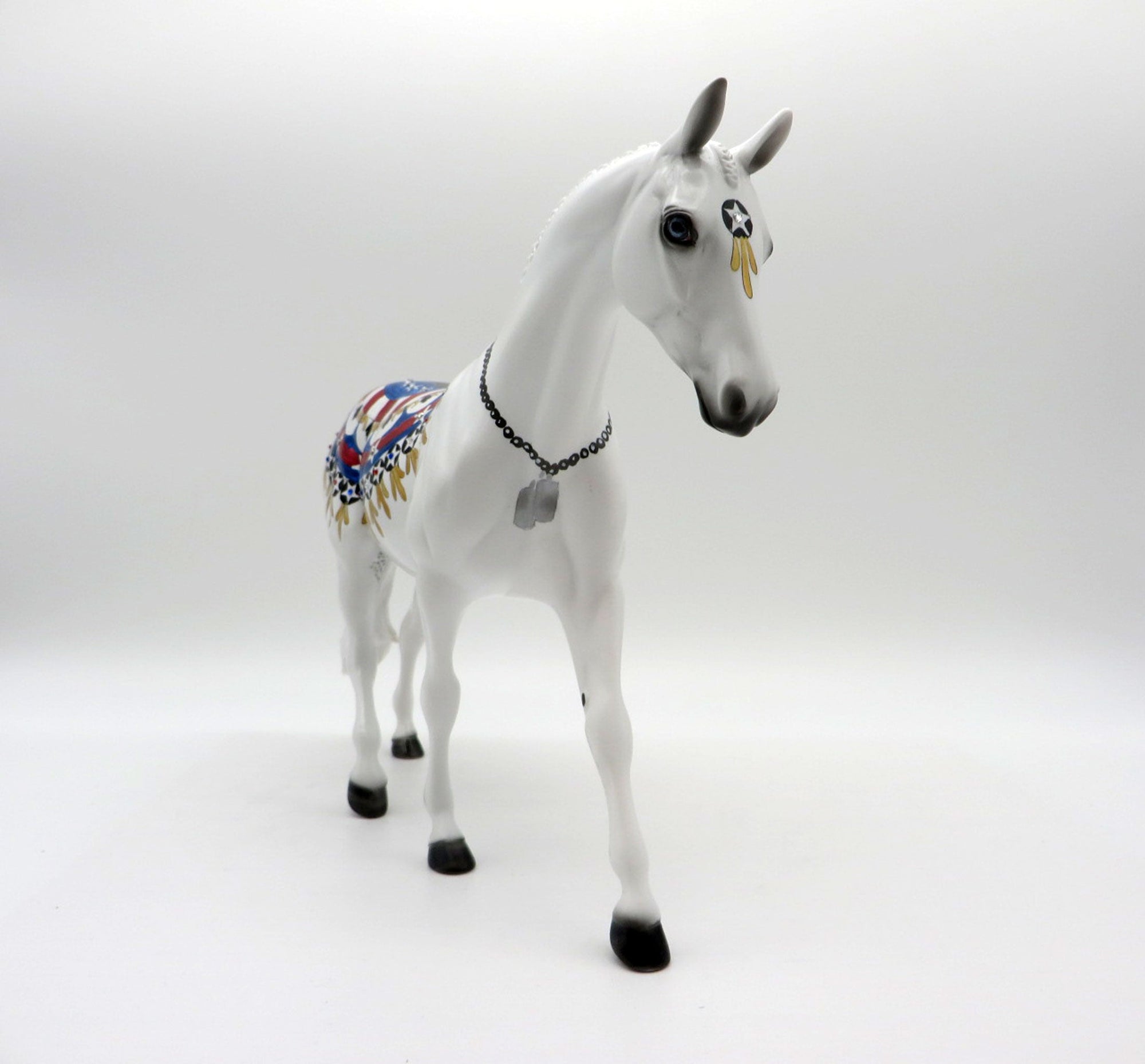Hero-OOAK Memorial Day Deco Pony Painted By Dawn Quick  5/28/21