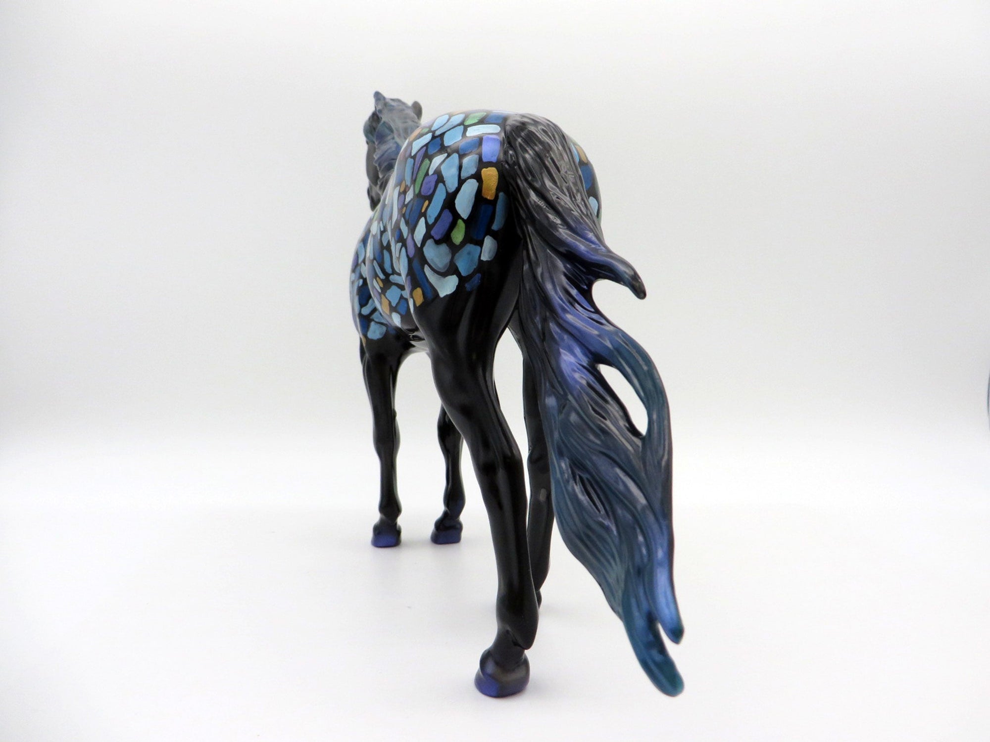 Heza Tiffany-OOAK Deco Mustang Painted by Jas Fanning EQ 21