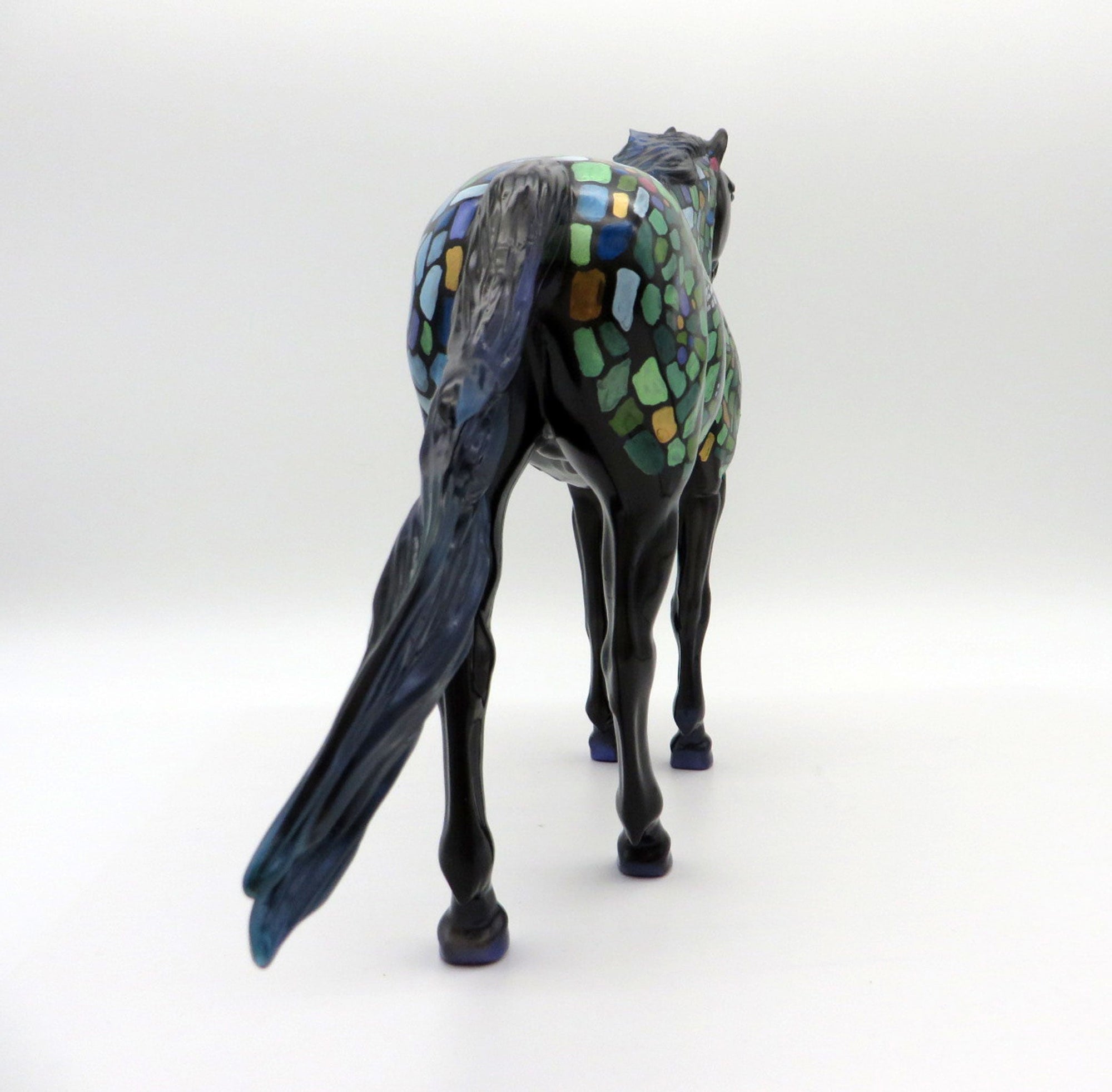 Heza Tiffany-OOAK Deco Mustang Painted by Jas Fanning EQ 21