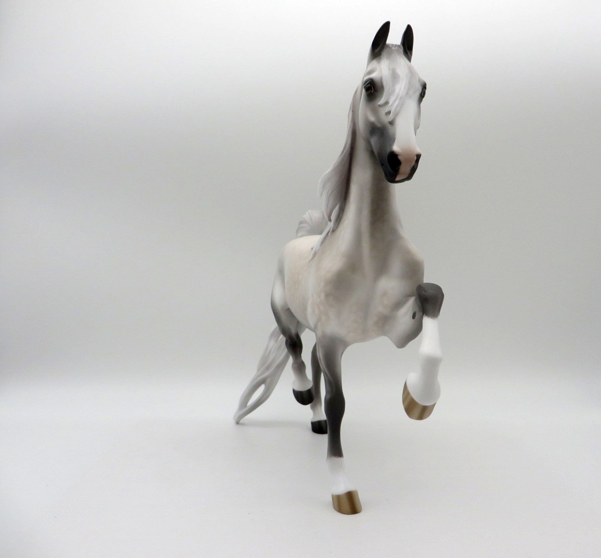 High Cotton-OOAK Dapple Grey Saddlebred Painted By Sheryl Leisure 5/24/21