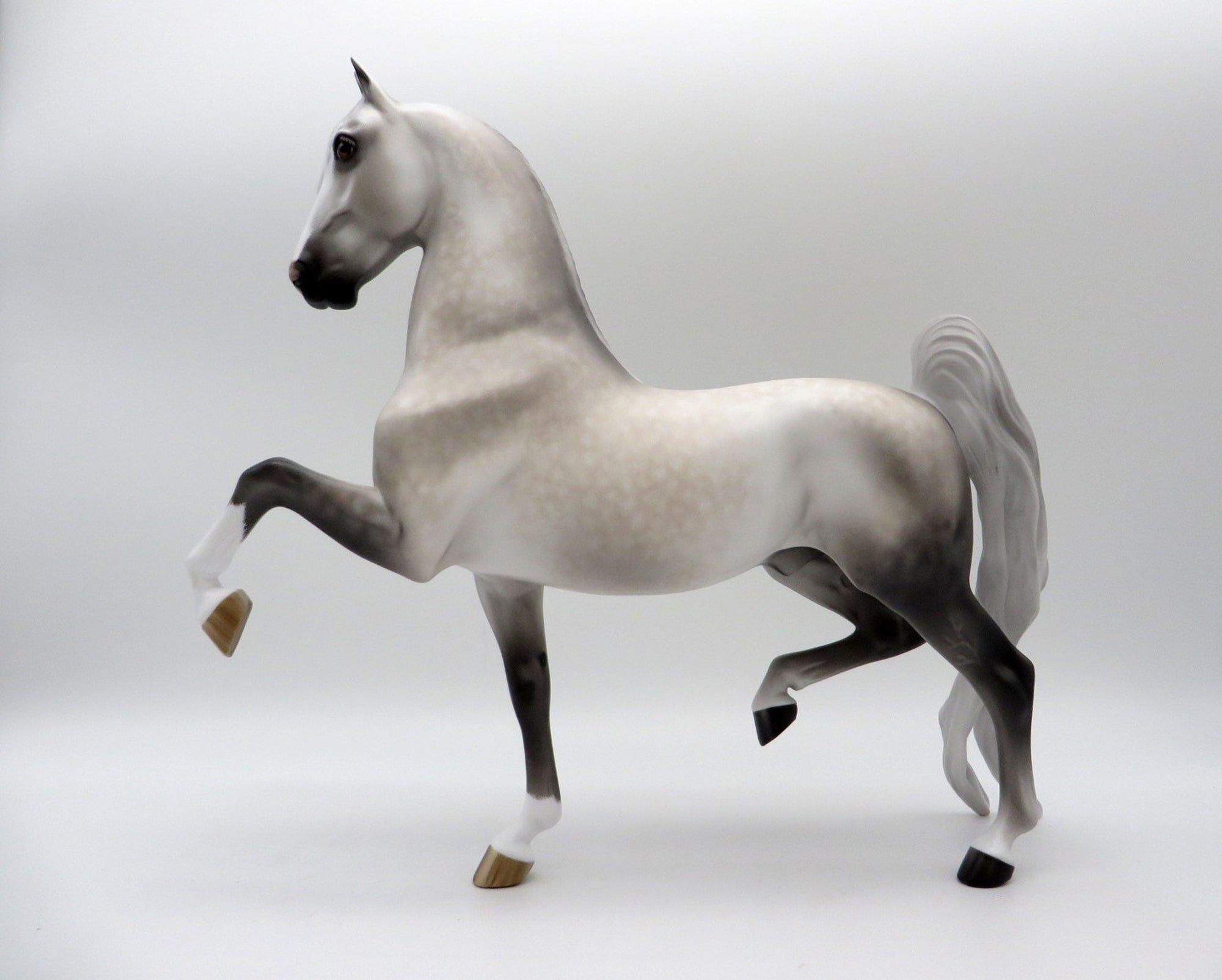 High Cotton-OOAK Dapple Grey Saddlebred Painted By Sheryl Leisure 5/24/21