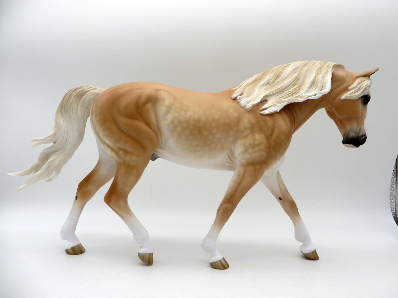 High Falutin-OOAK Dapple Palomino Irish Draft  Painted By Sheryl Leisure 5/24/21