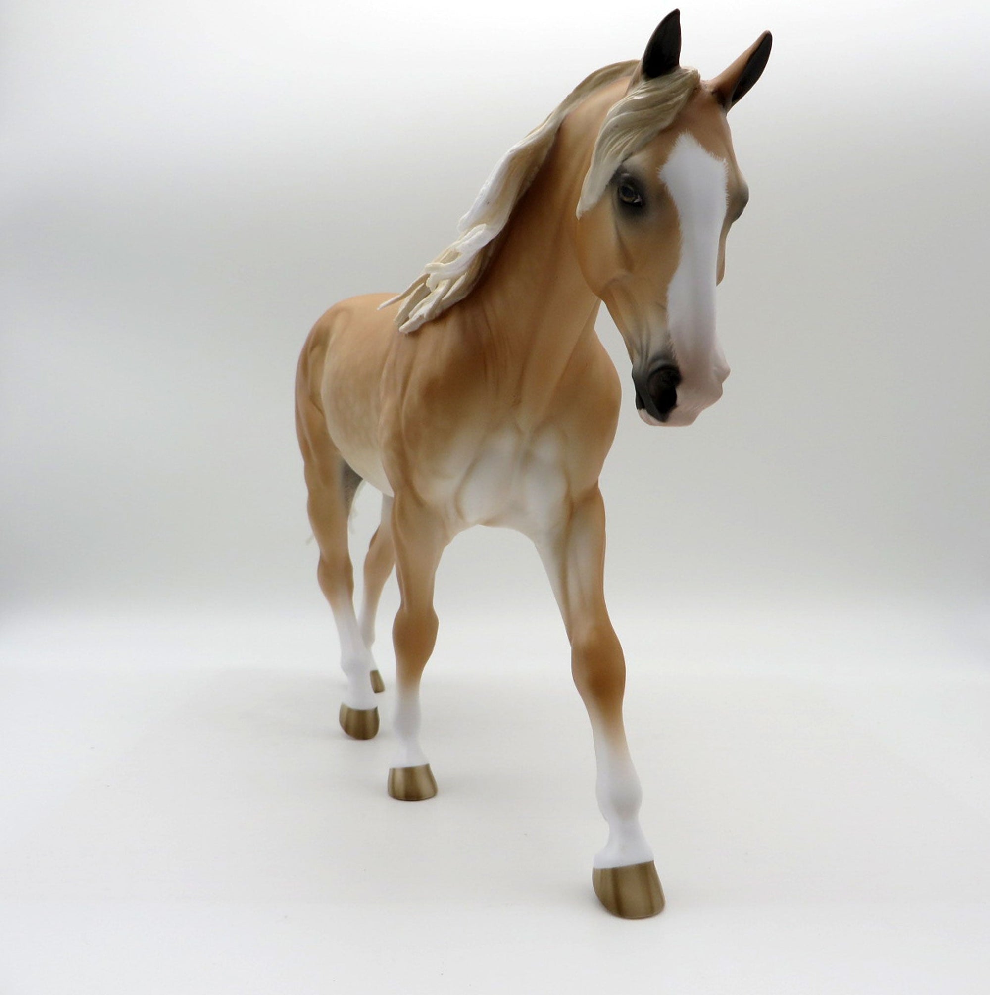 High Falutin-OOAK Dapple Palomino Irish Draft  Painted By Sheryl Leisure 5/24/21