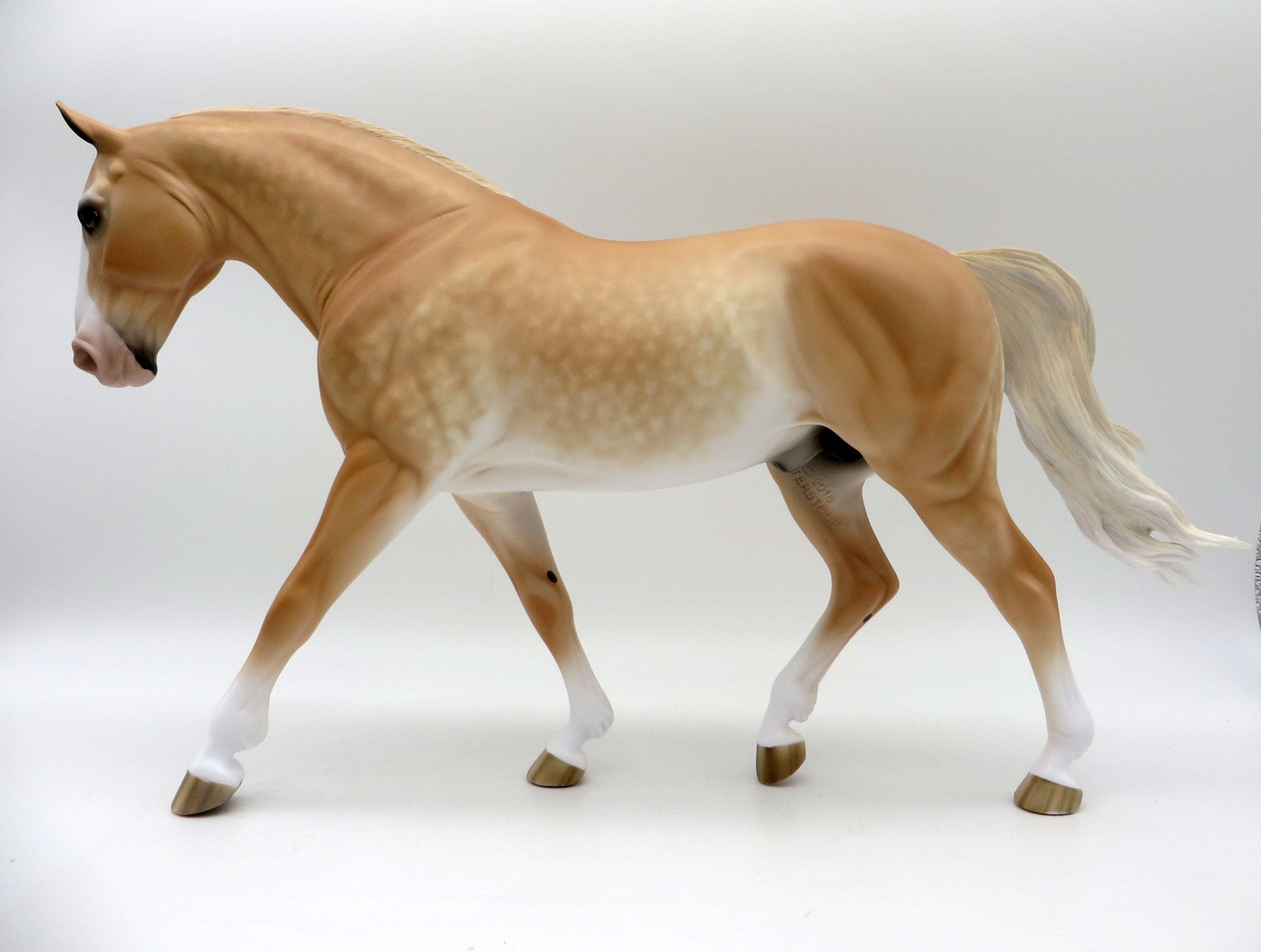 High Falutin-OOAK Dapple Palomino Irish Draft  Painted By Sheryl Leisure 5/24/21