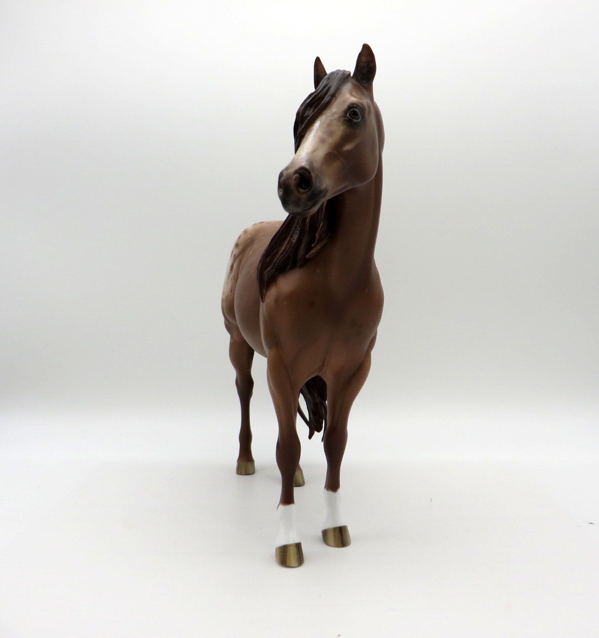 Hit Parade-OOAK Chestnut Appaloosa ISH Painted by Sheryl Leisure 1/3/22