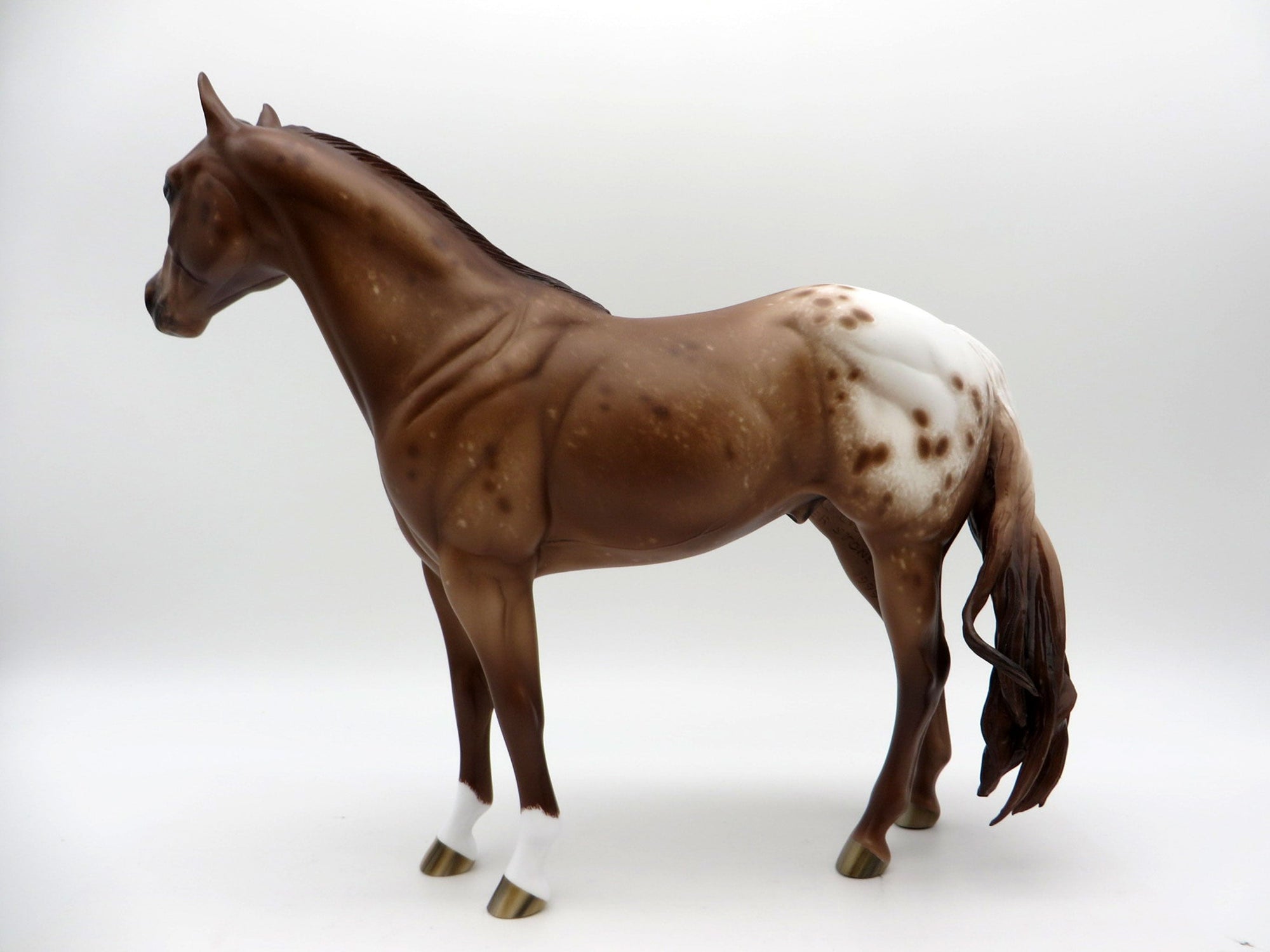 Hit Parade-OOAK Chestnut Appaloosa ISH Painted by Sheryl Leisure 1/3/22