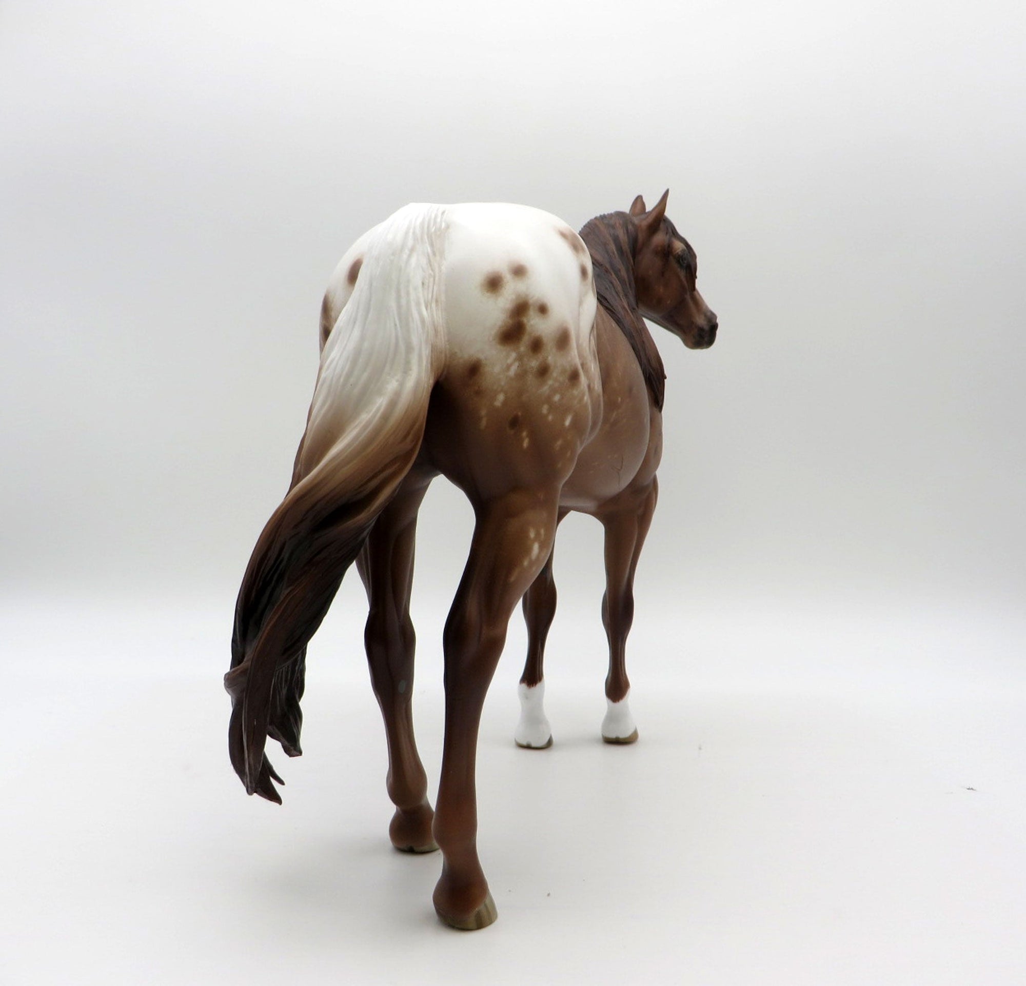 Hit Parade-OOAK Chestnut Appaloosa ISH Painted by Sheryl Leisure 1/3/22