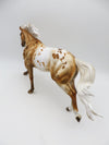 Home For Christmas - BEST OFFER - OOAK - Palomino Appaloosa Stock Running Horse/Remington By Julie Keim - Christmas Tails 2022 - CT22