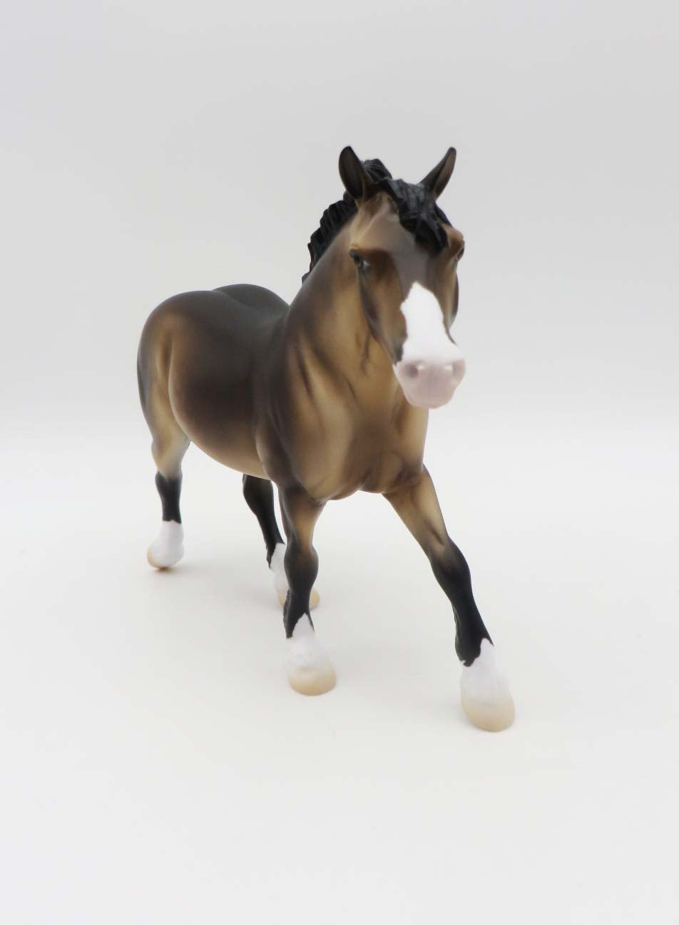 Huckleberry Finn - Dappled Sooty Buckskin Overo Pebble Draft By Ellen Robbins - Classical Literature Series 2023 4/21/23 CL23