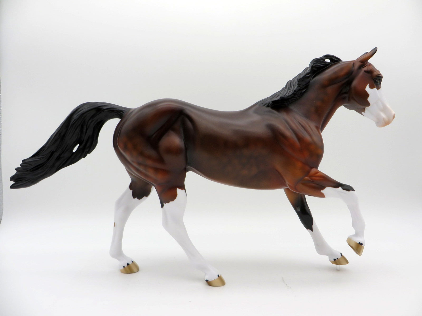 Hughes-OOAK Dapple Bay Paint Foundation Quarter Horse Painted By Ellen Robbins EQ 2021