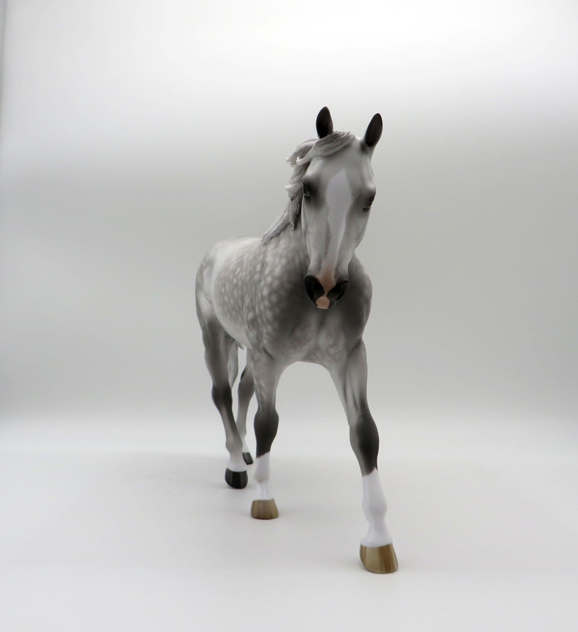 I Reckon-OOAK Star Dapple Grey Irish Draft Painted By Sheryl Leisure 6/7/21