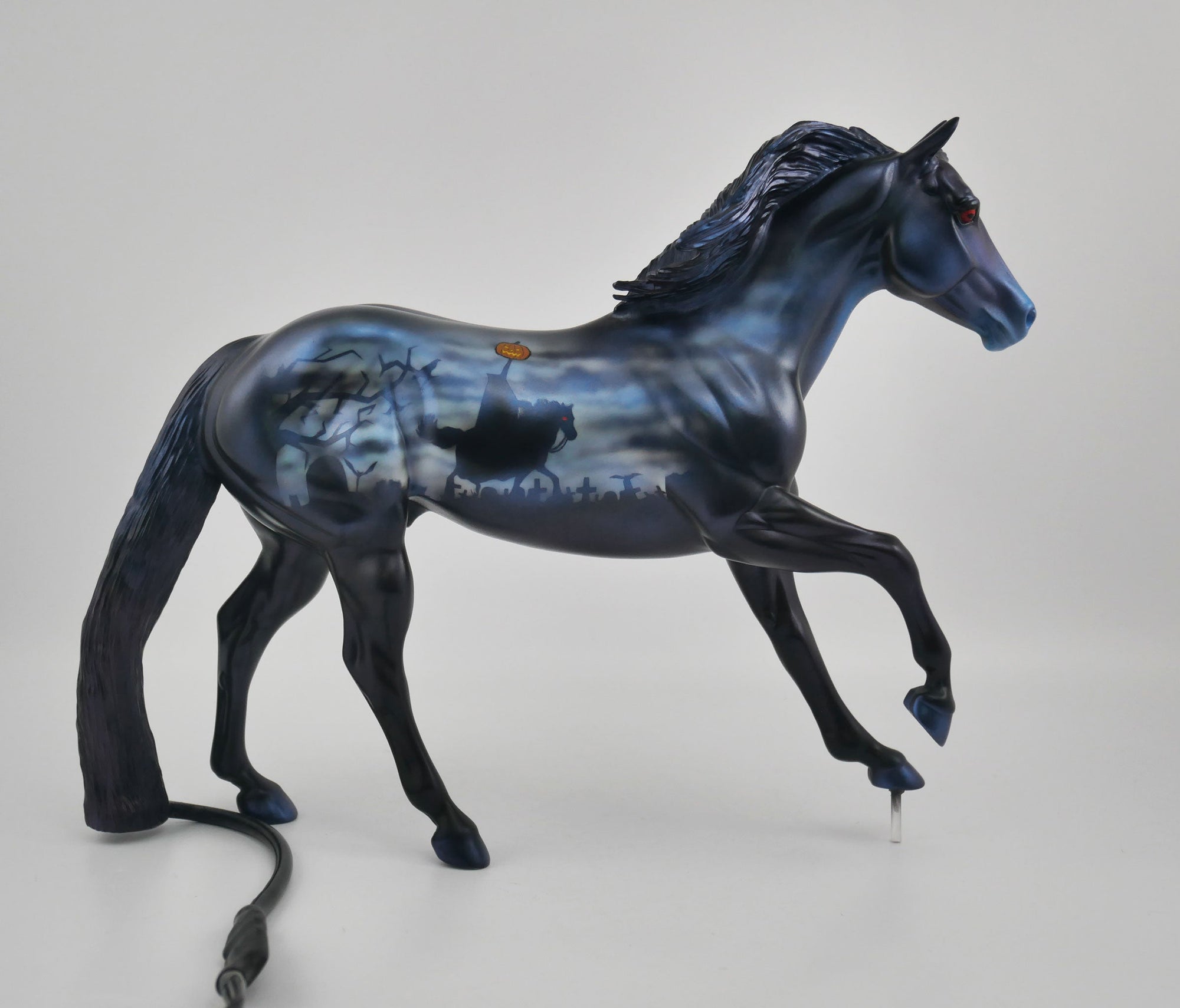 ICHABOD -OOAK DECORATOR LAMP PAINTED BY CARRIE KELLER MM2020