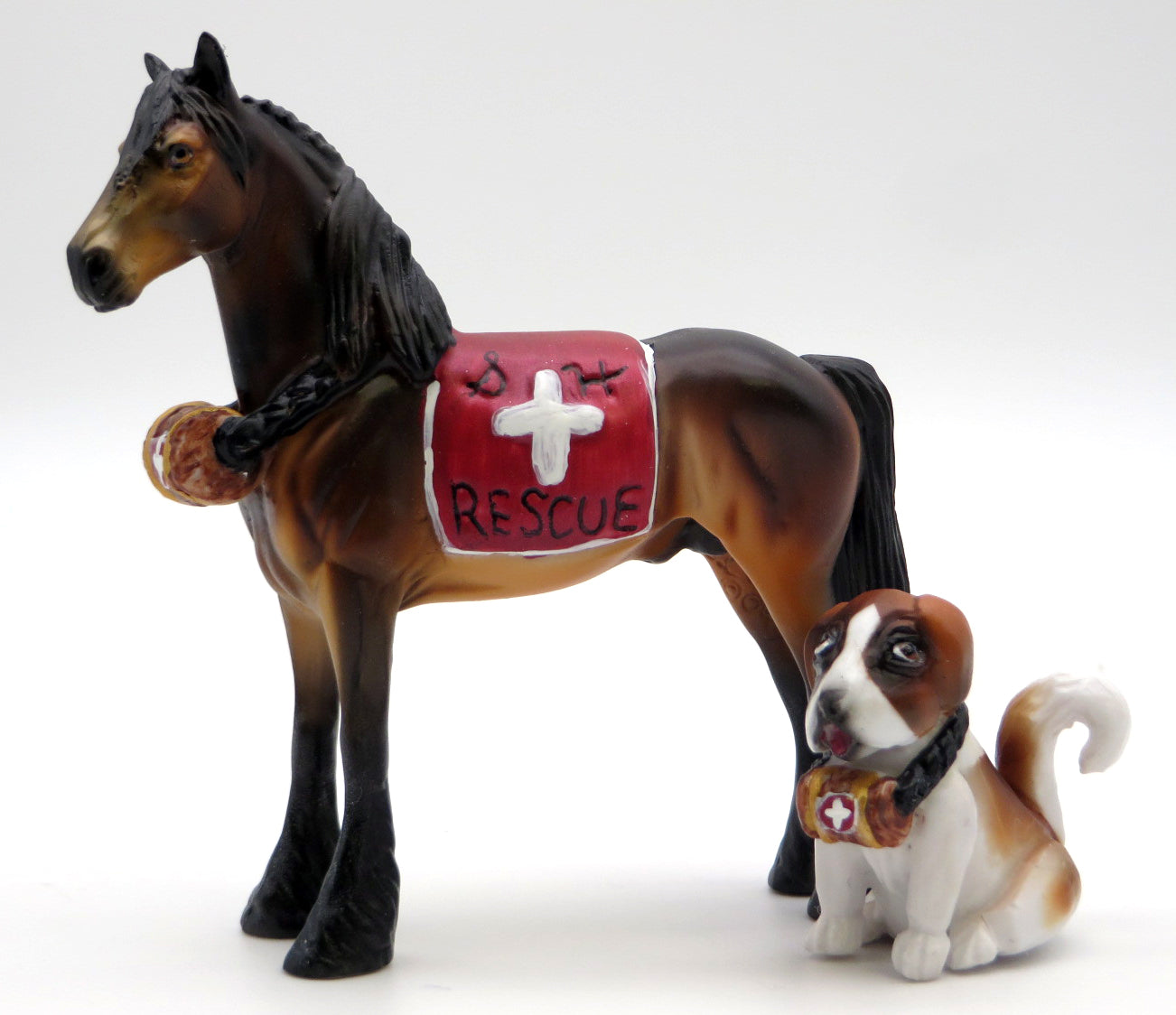 Swiss and Greta-OOAK Chip Trotting Drafter Painted by Dawn Quick 12/27/21