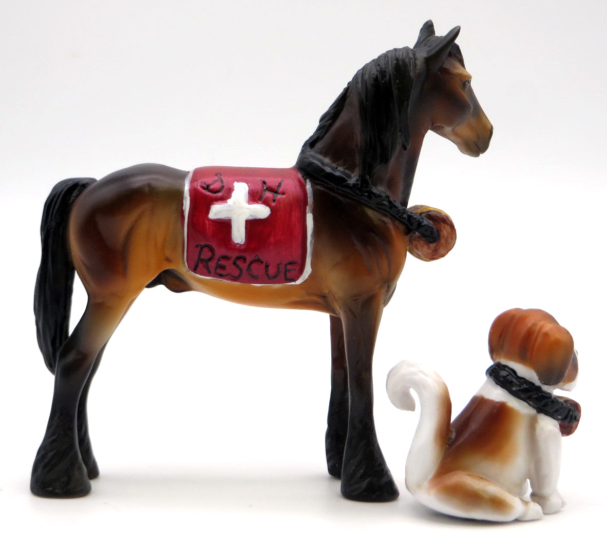 Swiss and Greta-OOAK Chip Trotting Drafter Painted by Dawn Quick 12/27/21