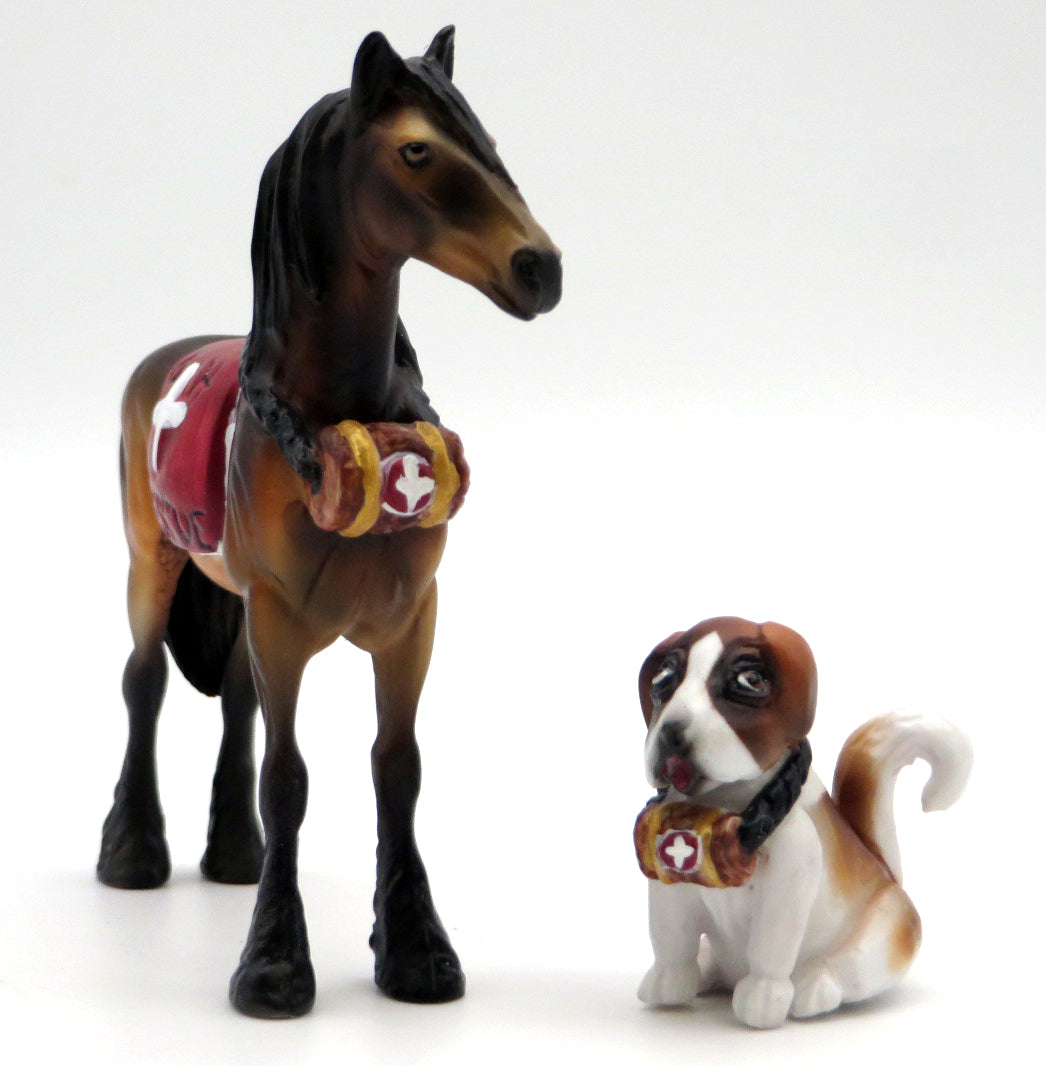 Swiss and Greta-OOAK Chip Trotting Drafter Painted by Dawn Quick 12/27/21