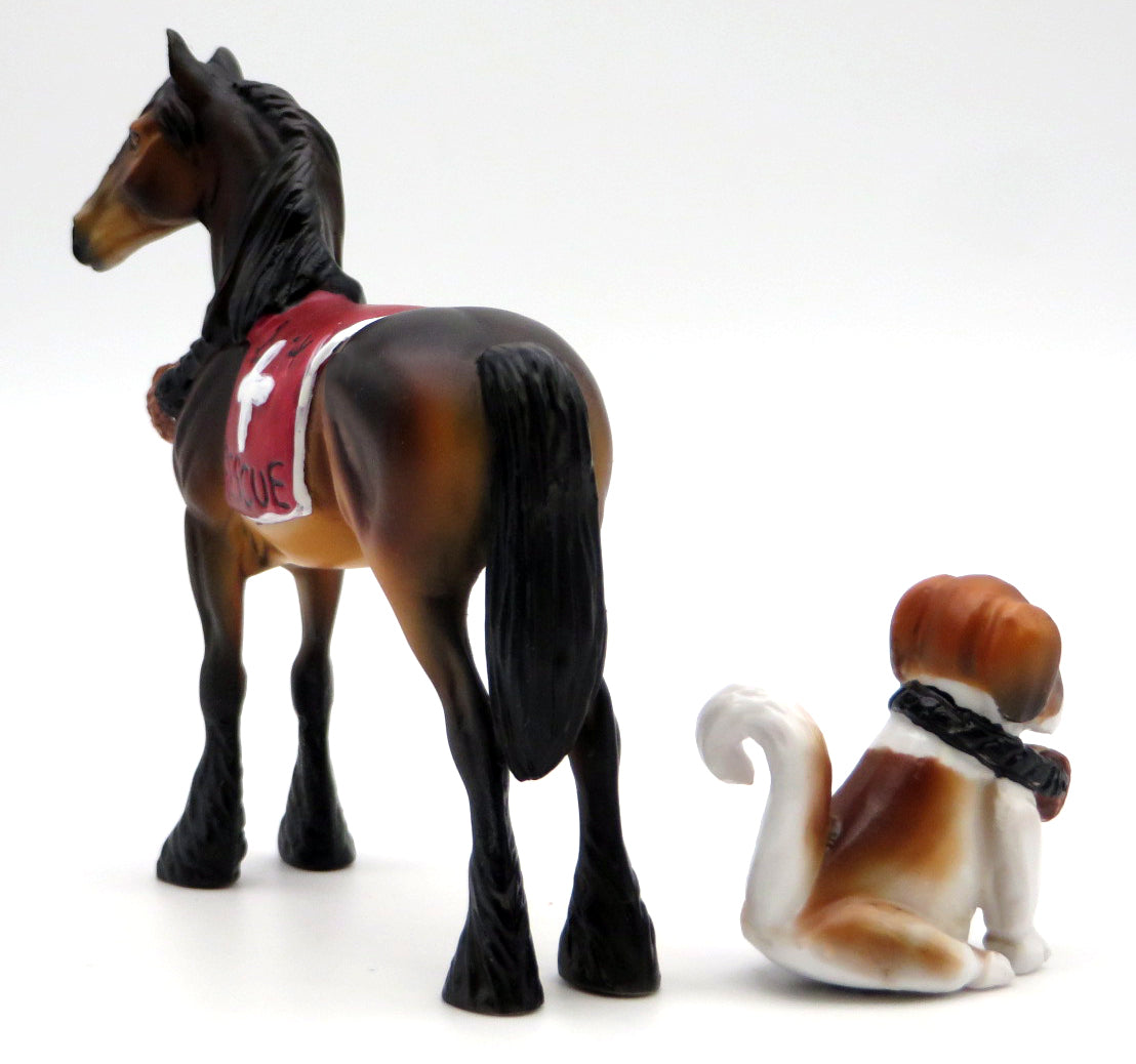 Swiss and Greta-OOAK Chip Trotting Drafter Painted by Dawn Quick 12/27/21