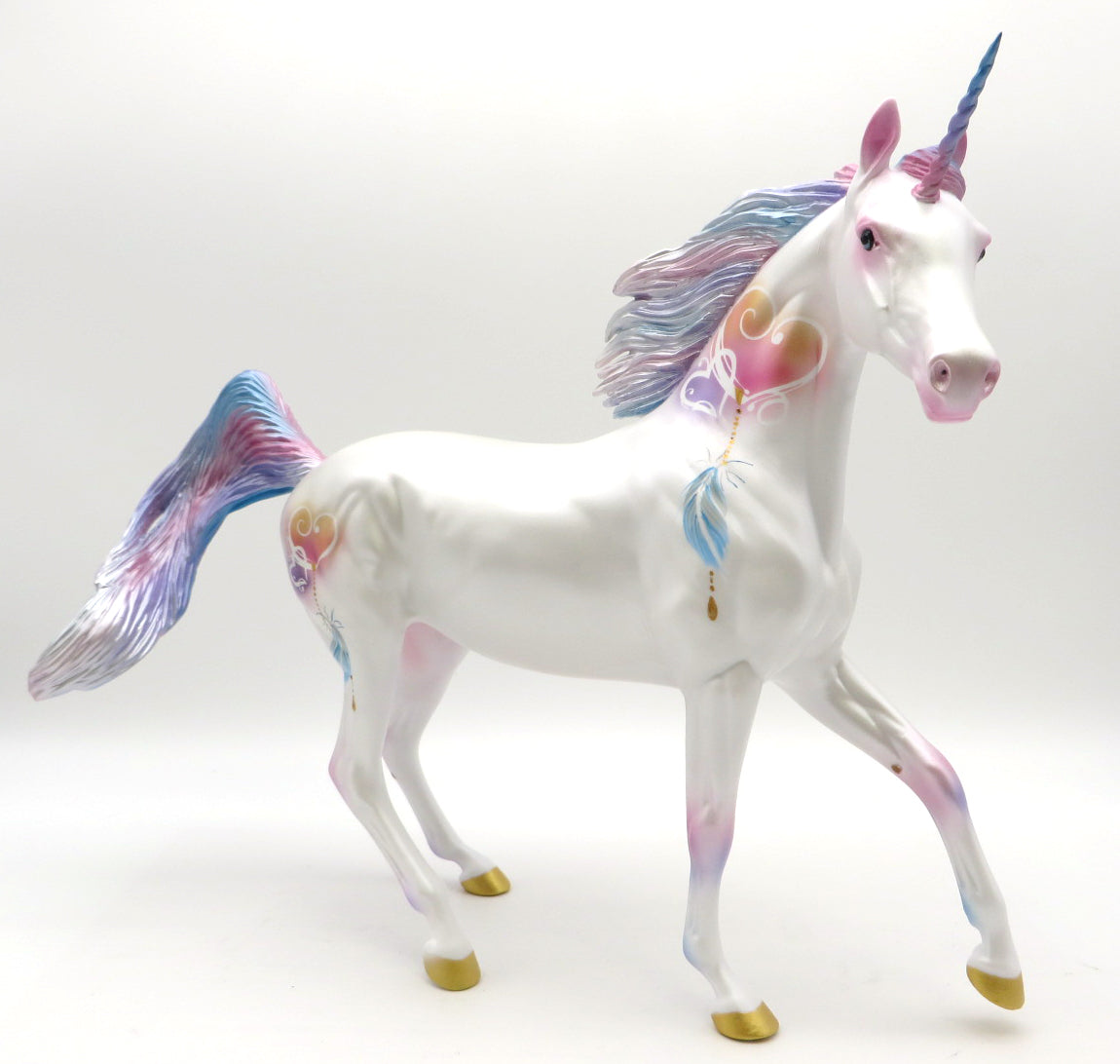 Precious-OOAK Unicorn Decorator Arabian Mare Painted by Dawn Quick 1/24/22
