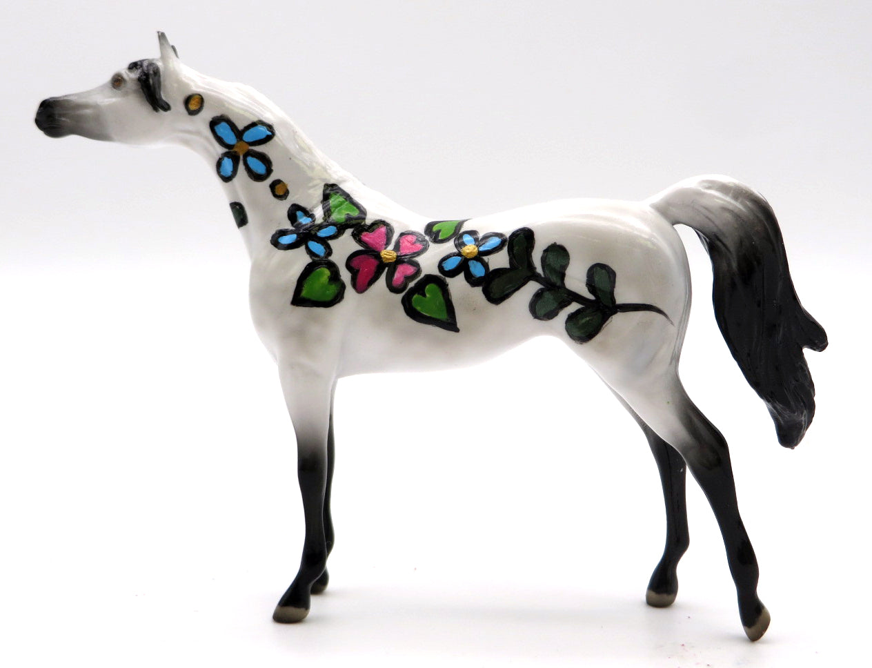 Flowers 4 U - OOAK Arabian Chip Deco Painted by Dawn Quick  - 1/18/22