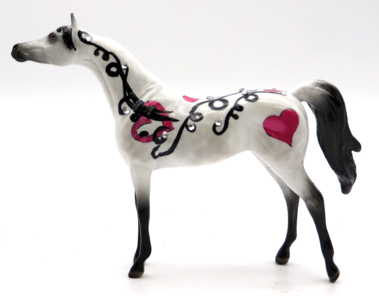 Heartless- OOAK Arabian Chip Deco Painted by Dawn Quick  - 1/18/22