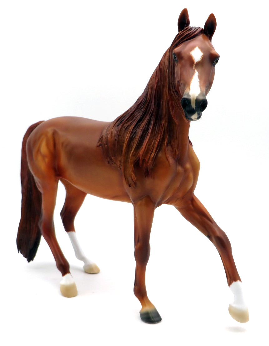 Irene-OOAK Chestnut Arabian Mare painted by Ellen Robbins 1/24/22