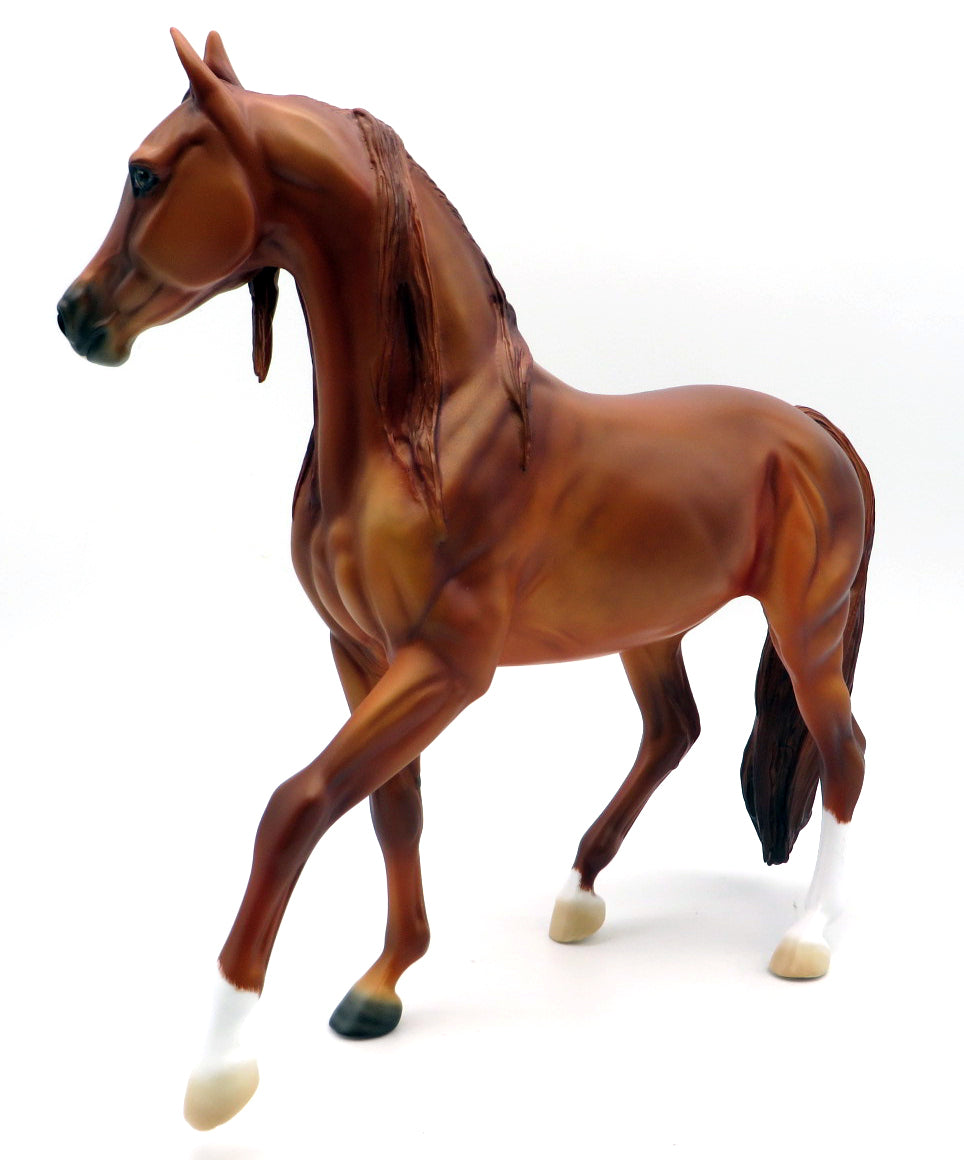 Irene-OOAK Chestnut Arabian Mare painted by Ellen Robbins 1/24/22