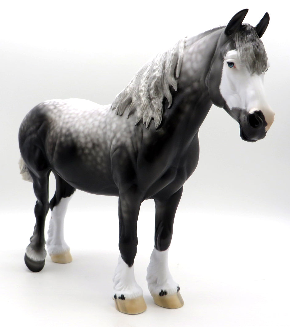 Mrs. Hudson - OOAK Dapple Grey Heavy Draft Painted by Ellen Robbins 1/24/22