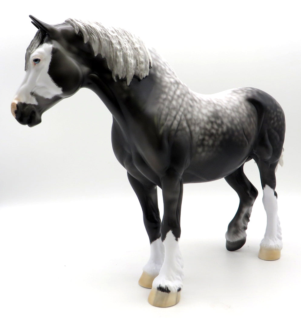 Mrs. Hudson - OOAK Dapple Grey Heavy Draft Painted by Ellen Robbins 1/24/22