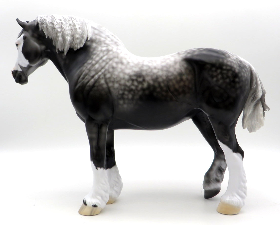 Mrs. Hudson - OOAK Dapple Grey Heavy Draft Painted by Ellen Robbins 1/24/22