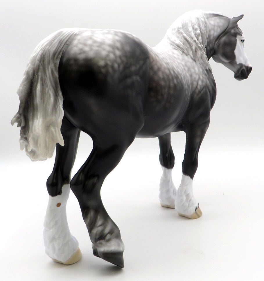 Mrs. Hudson - OOAK Dapple Grey Heavy Draft Painted by Ellen Robbins 1/24/22