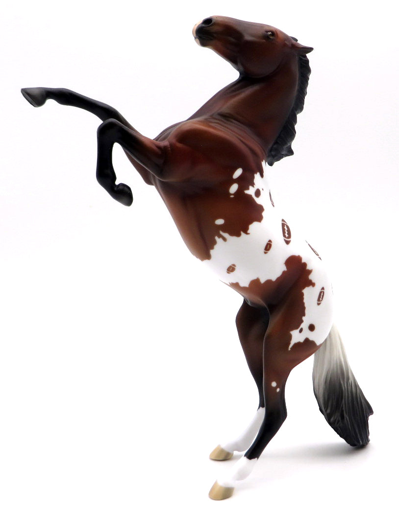 Mini Coach -- Deco Appaloosa Rearing Pebble -- Stone Bowl V